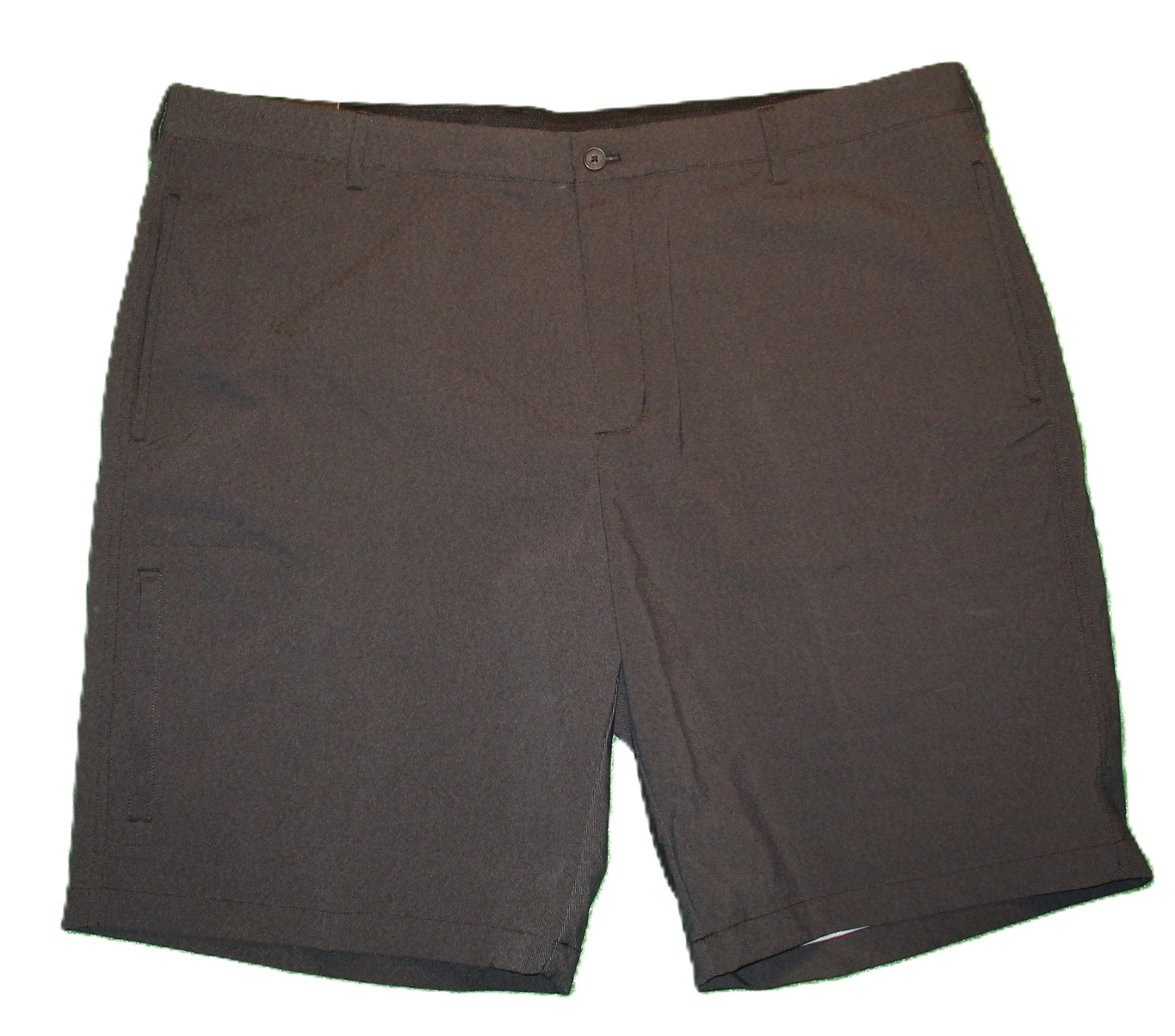 Greg Norman Performance Mens Chino Shorts, Gray, Nylon Blend Stretch Size 42 NEW