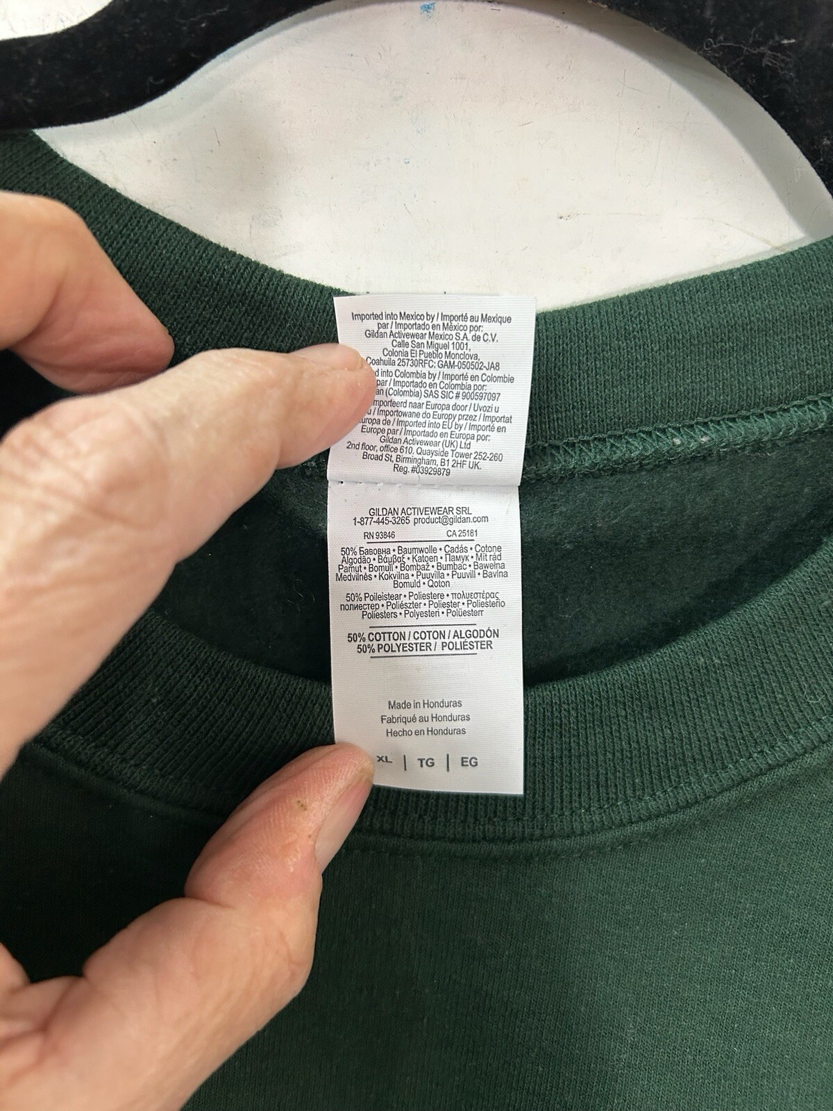 Gildan Adult Heavy Blend Fleece Crew G180 Dark Green Men’s Size XL