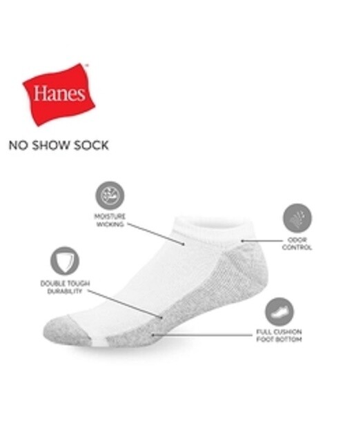 Hanes Men’s BIG & TALL 6 / 12 paris cushion No Show socks “SLIGHTLY-IMPERFECT”