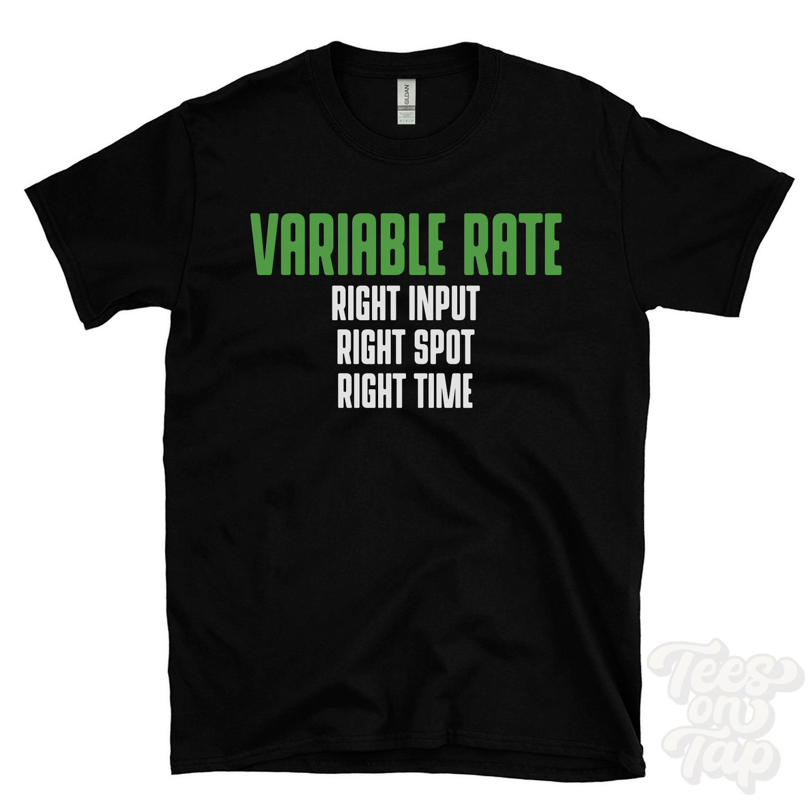 VARIABLE RATE RIGHT INPUT RIGHT SPOT RIGHT TIME T-SHIRT precision agriculture