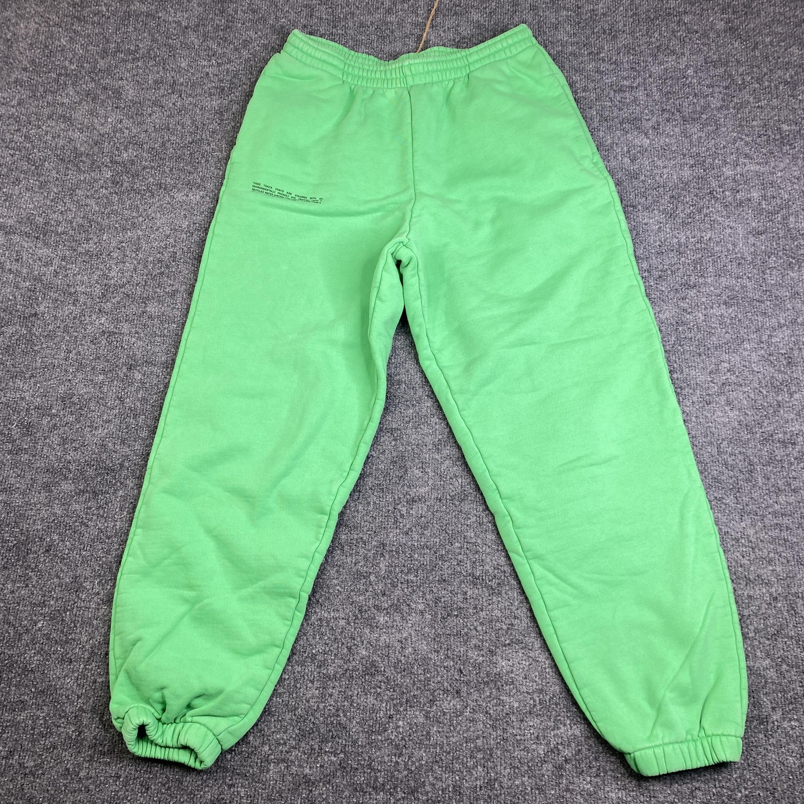 PANGAIA Sweatpants Medium Green Fleece Joggers Elastic Waist Organic Cotton