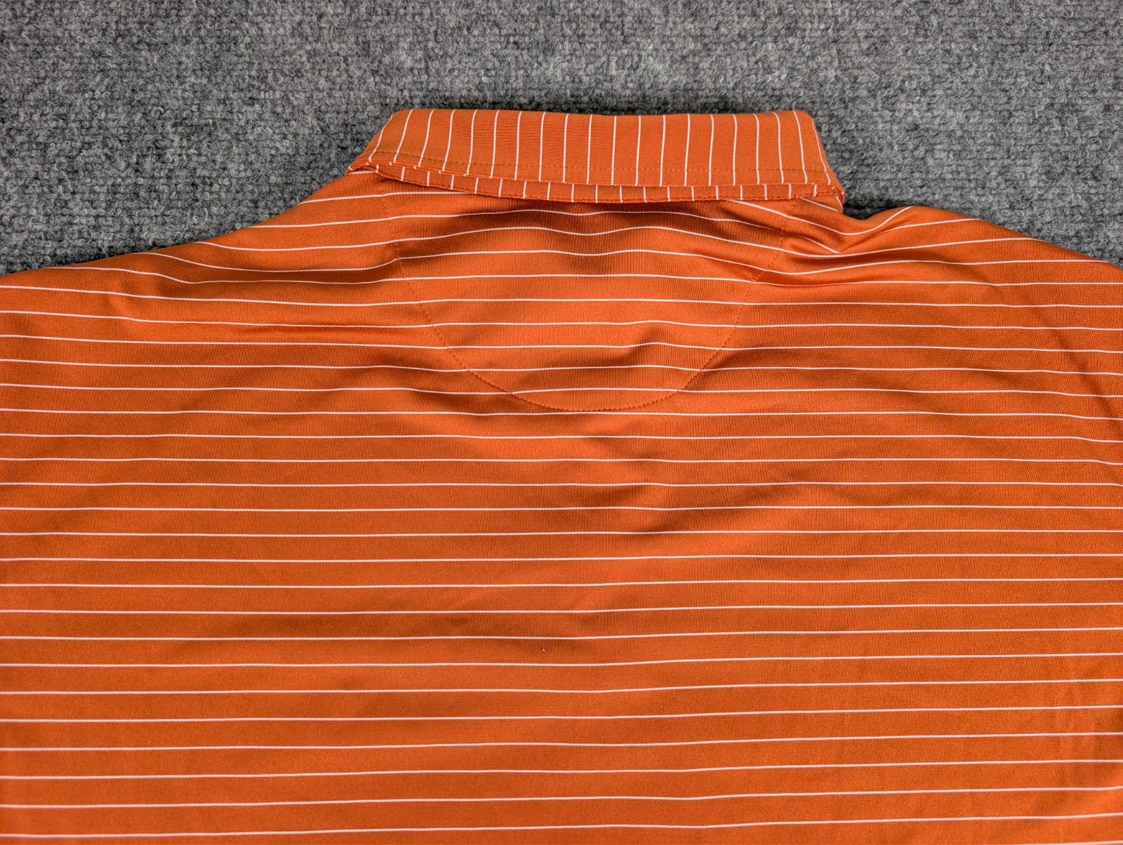 Texas Longhorns Golf Club Horn Legend Polo Shirt Mens M Burnt Orange Striped
