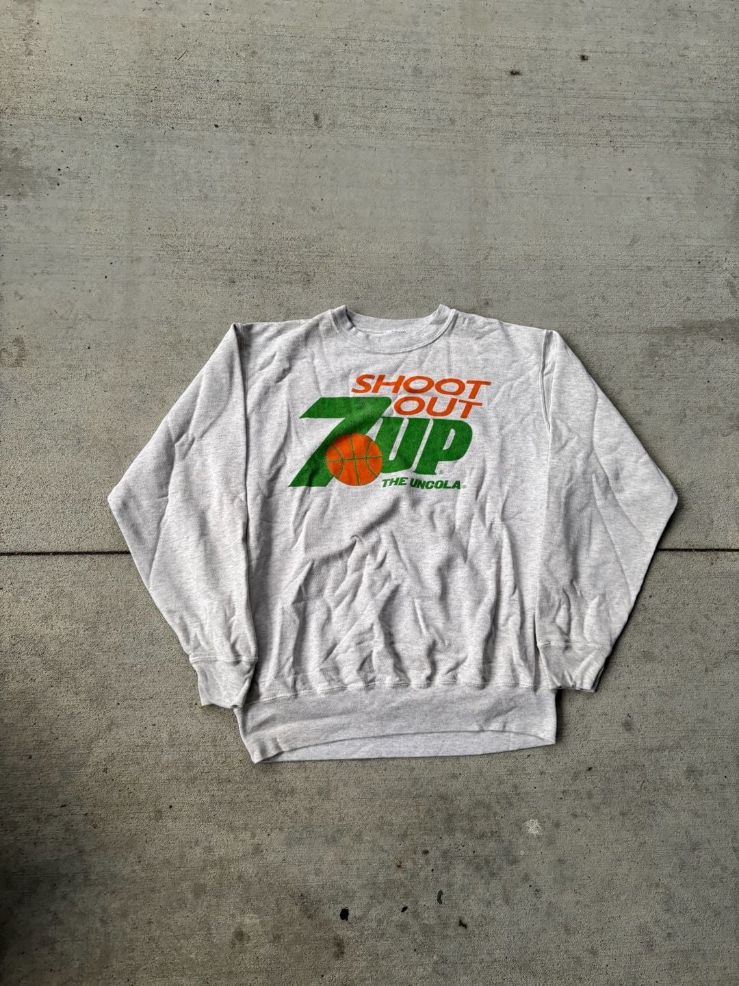 Vintage 90s Champion 7UP Shoot Out The Uncola Crewneck Sweatshirt