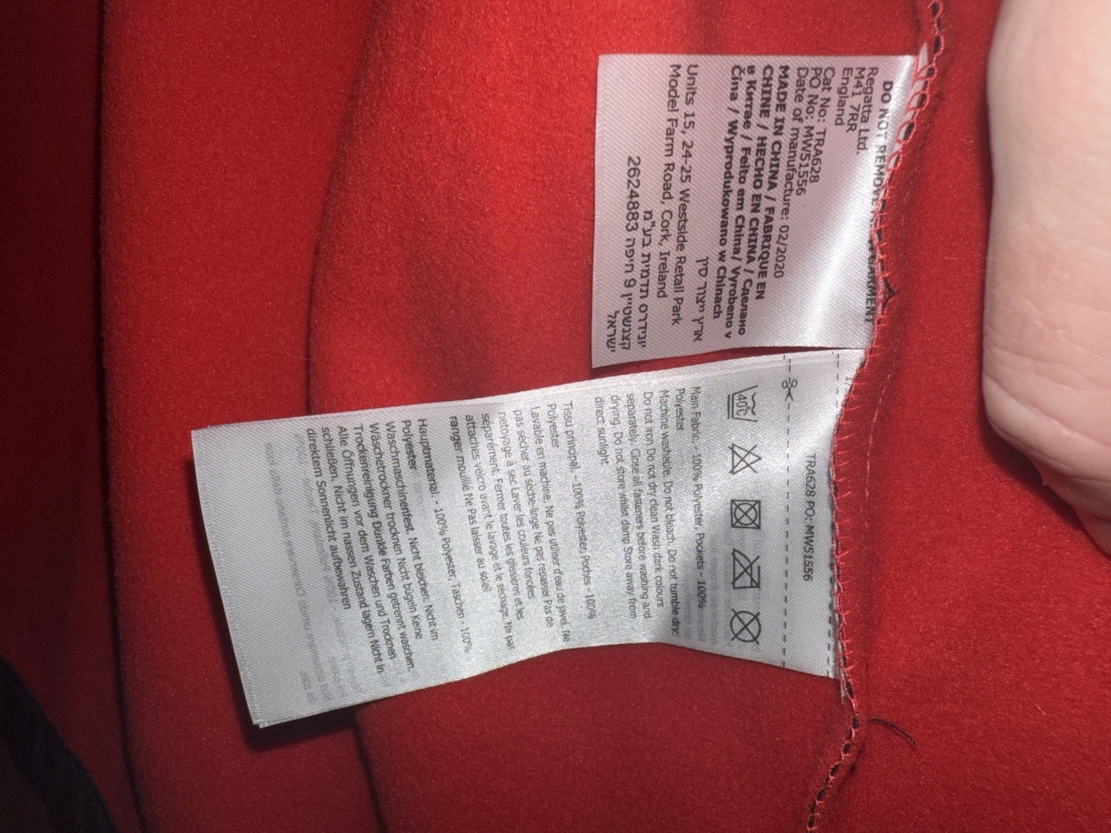 Regatta Men’s Softshell Jacket Warehorne Vineyard Logo Black Red Zip NWT Medium