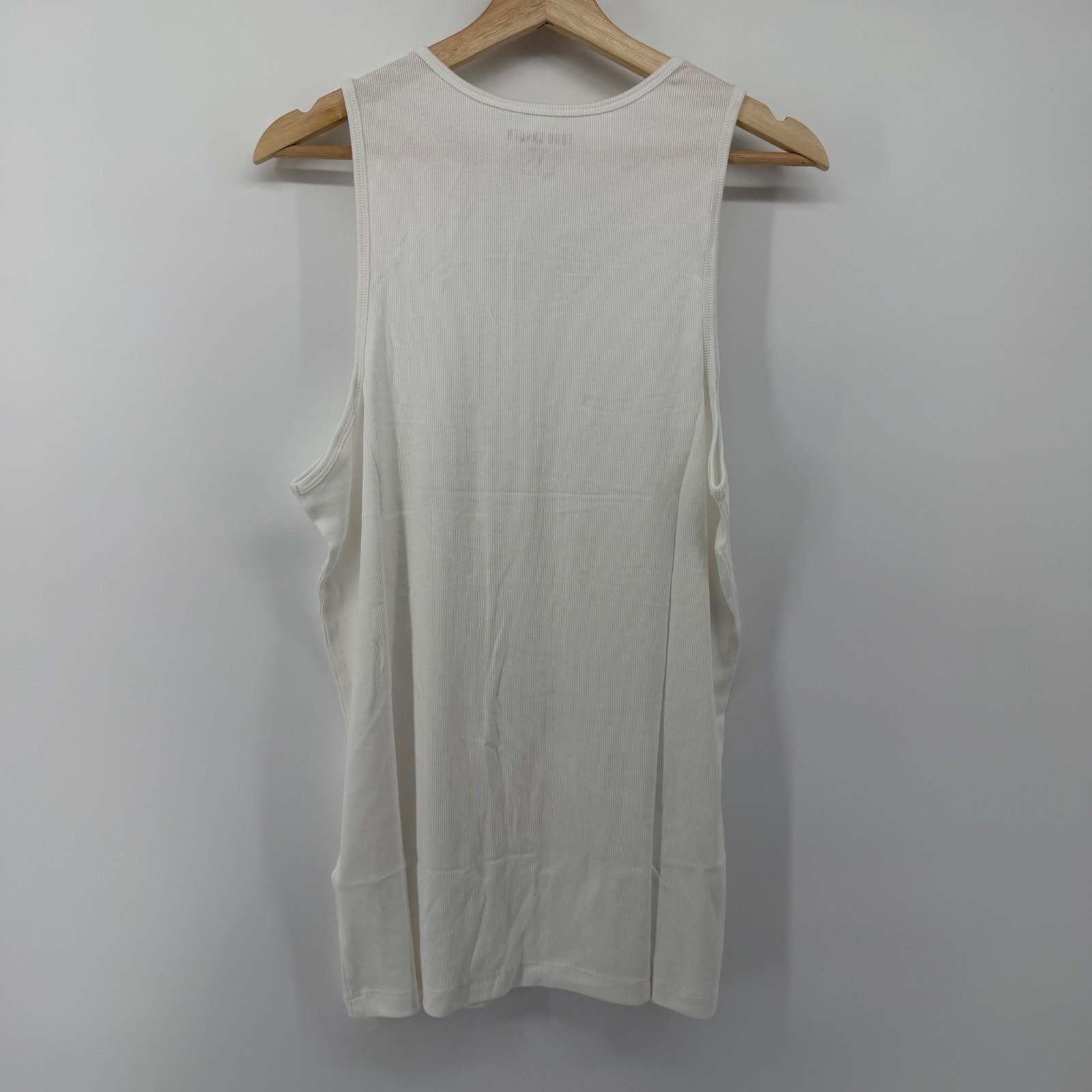 Todd Snyder Tank Top Mens XL White Ribbed Tank Top KN1270422 Pima Cotton Modal