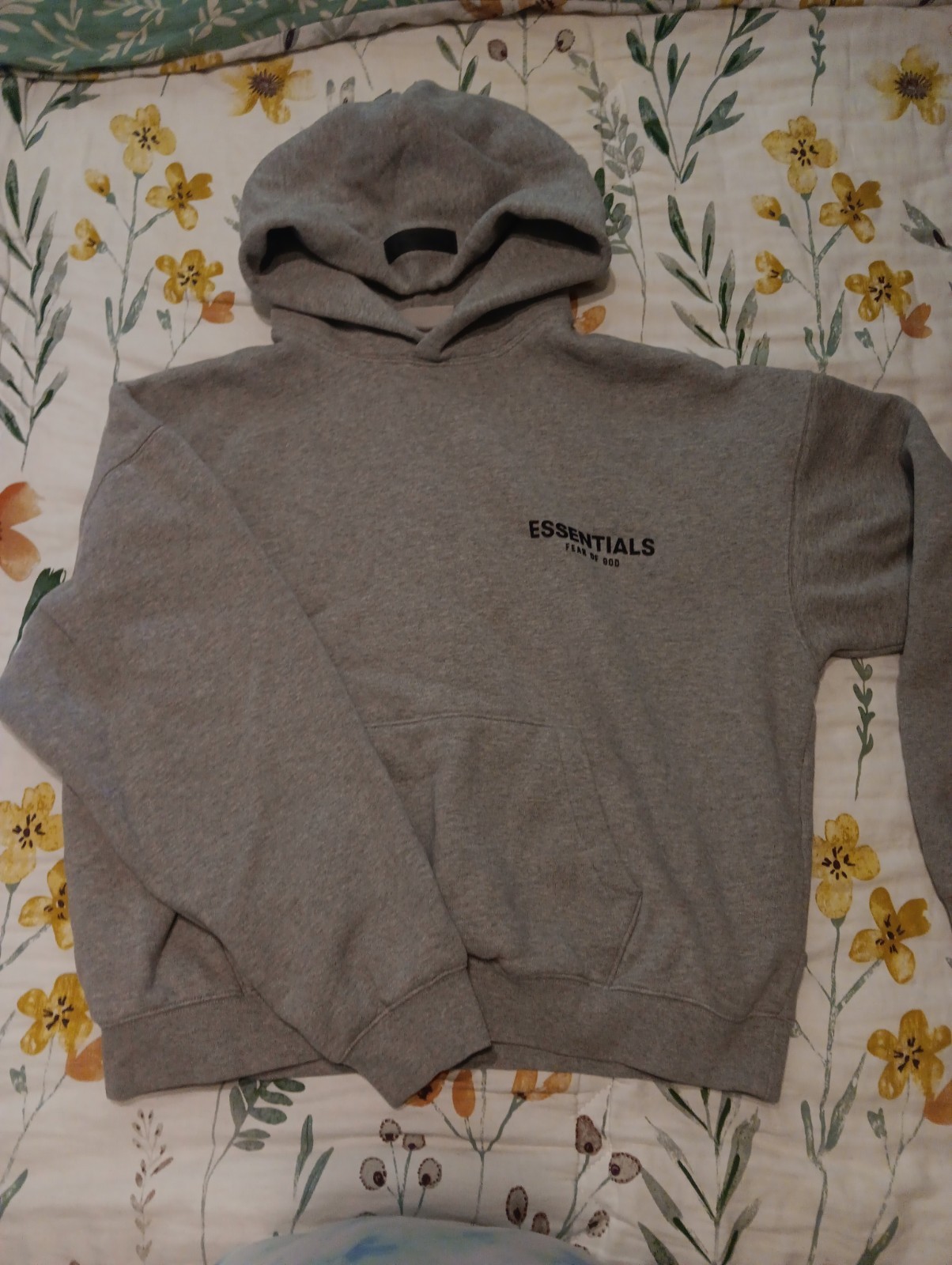 Gray Fear Of God Essentials Hoodie Size Small