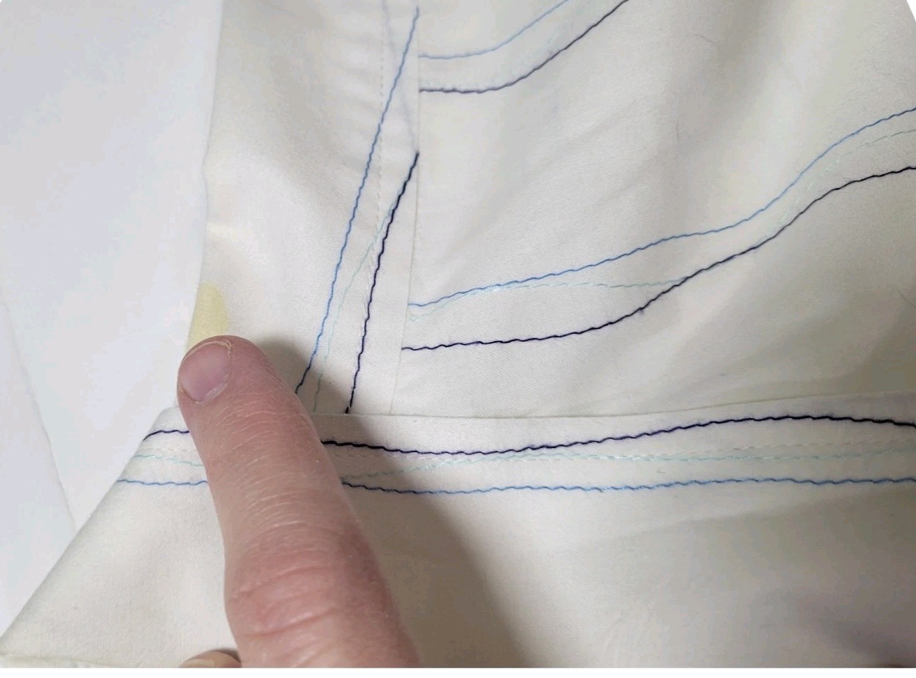 Address Unknown White Verticle Stripe Long Sleeve Button Up Shirt Men’s 3X Big