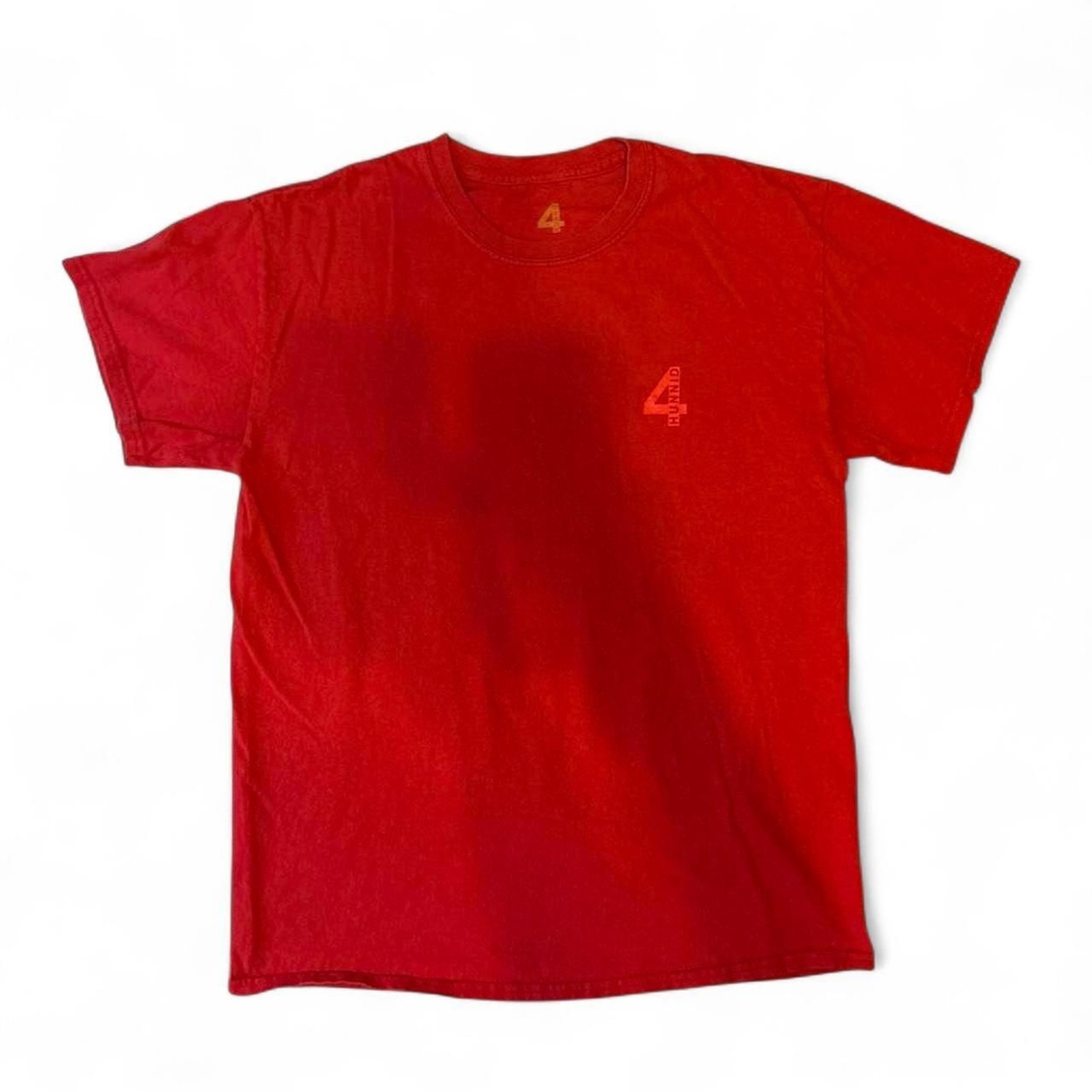 Red 4 Hunnid Quote Rap-Style Tee