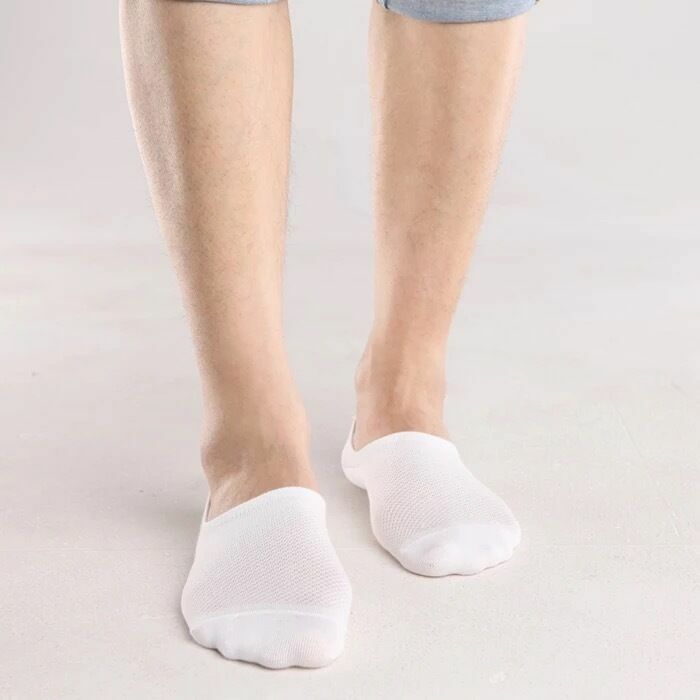 5/10 Pairs Men Bamboo No Show Socks Low Cut Casual Sport Solid Nonslip Mesh 7-11