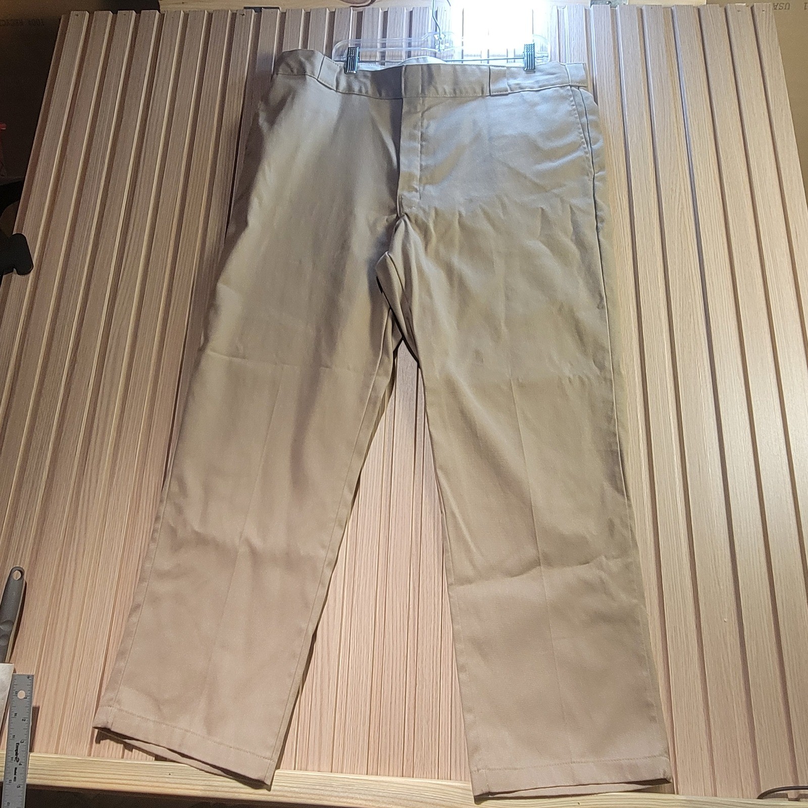 Dickies 874 Original Fit Work Pants Khaki Tan Straight Leg Mens 39×30