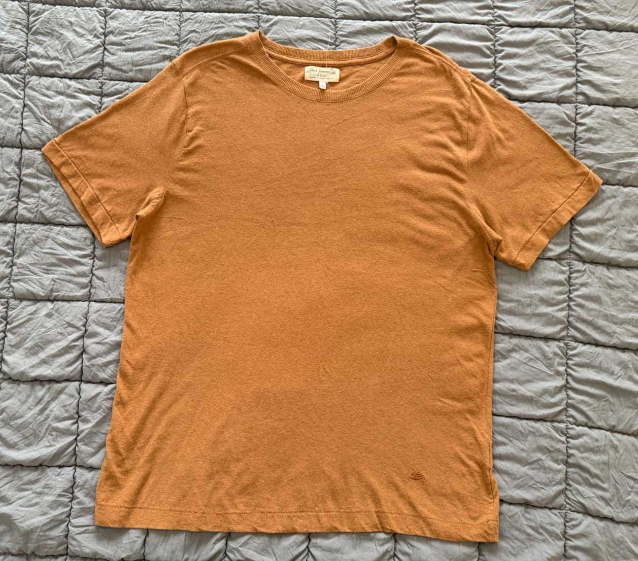 Merz b Schwanen good basics organic cotton & hemp short sleeve shirt L mens NEW