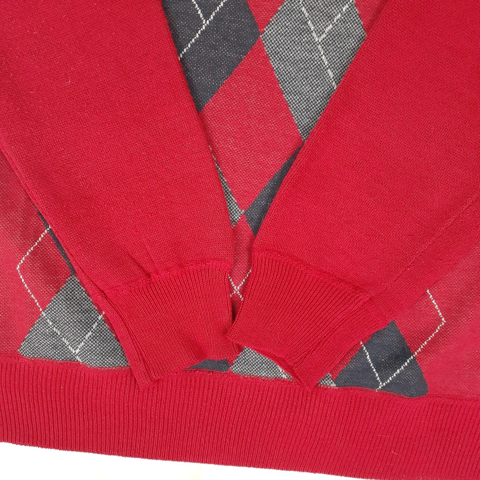 Ballantyne Edinburgh 1/4 Zip Sweater Mens 2XL Red Argyle Long Sleeve Classic VTG