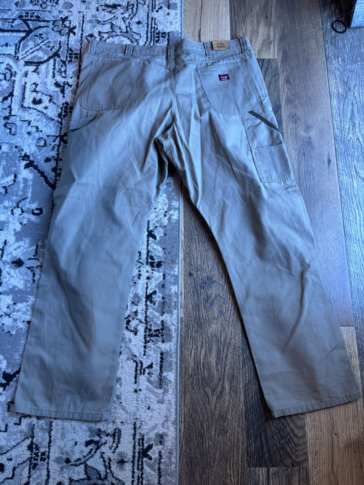 Wrangler Premium Jeans Mens 34×30 Straight Flex Denim Gray Med Wash