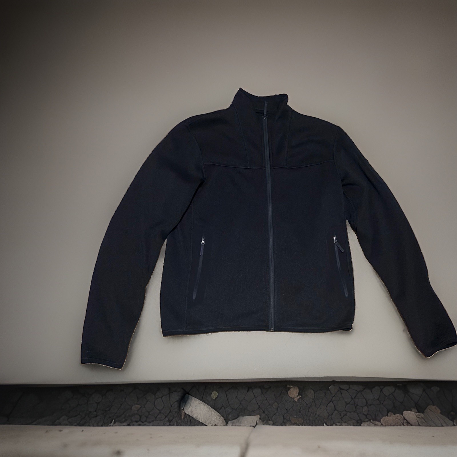 Arc’teryx Men’s Blue Full Zip Fleece Jacket Stand-Up Collar Logo Size Medium