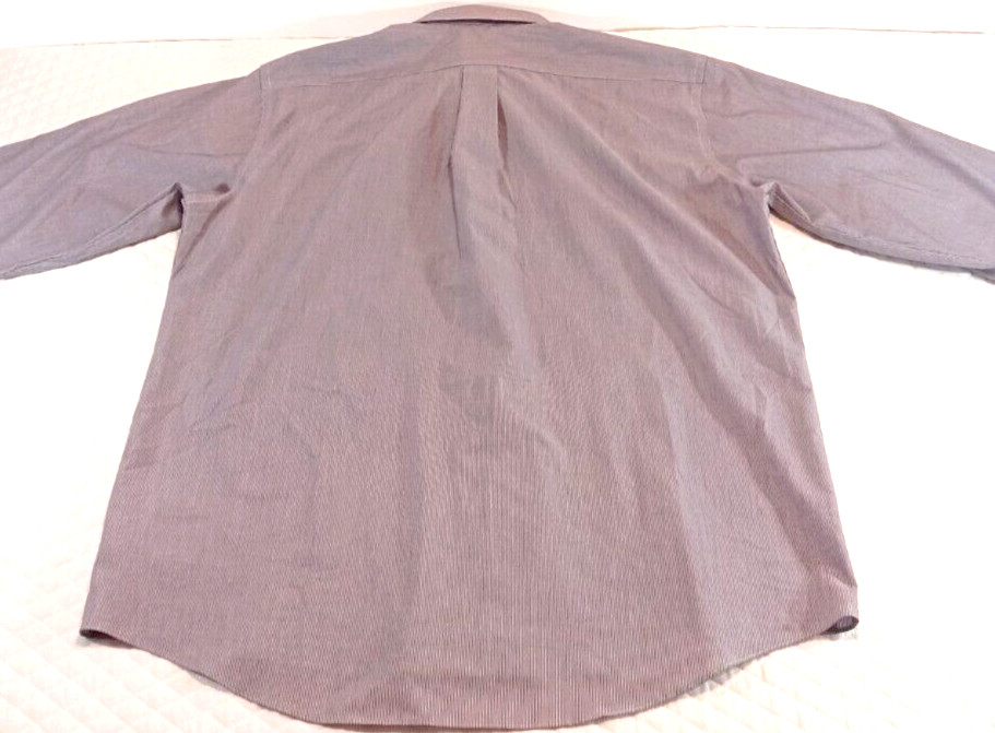 Stafford Men’s XL Shirt Striped Broadcloth Long Sleeve Button Up Multicolor