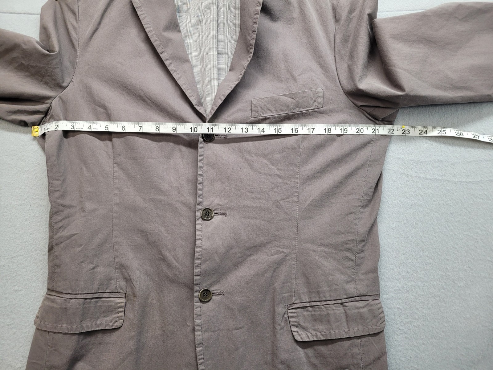 Strategic Business Unit Men Coat Blazer 52 Beige Unconstructed Chino Tailored 42