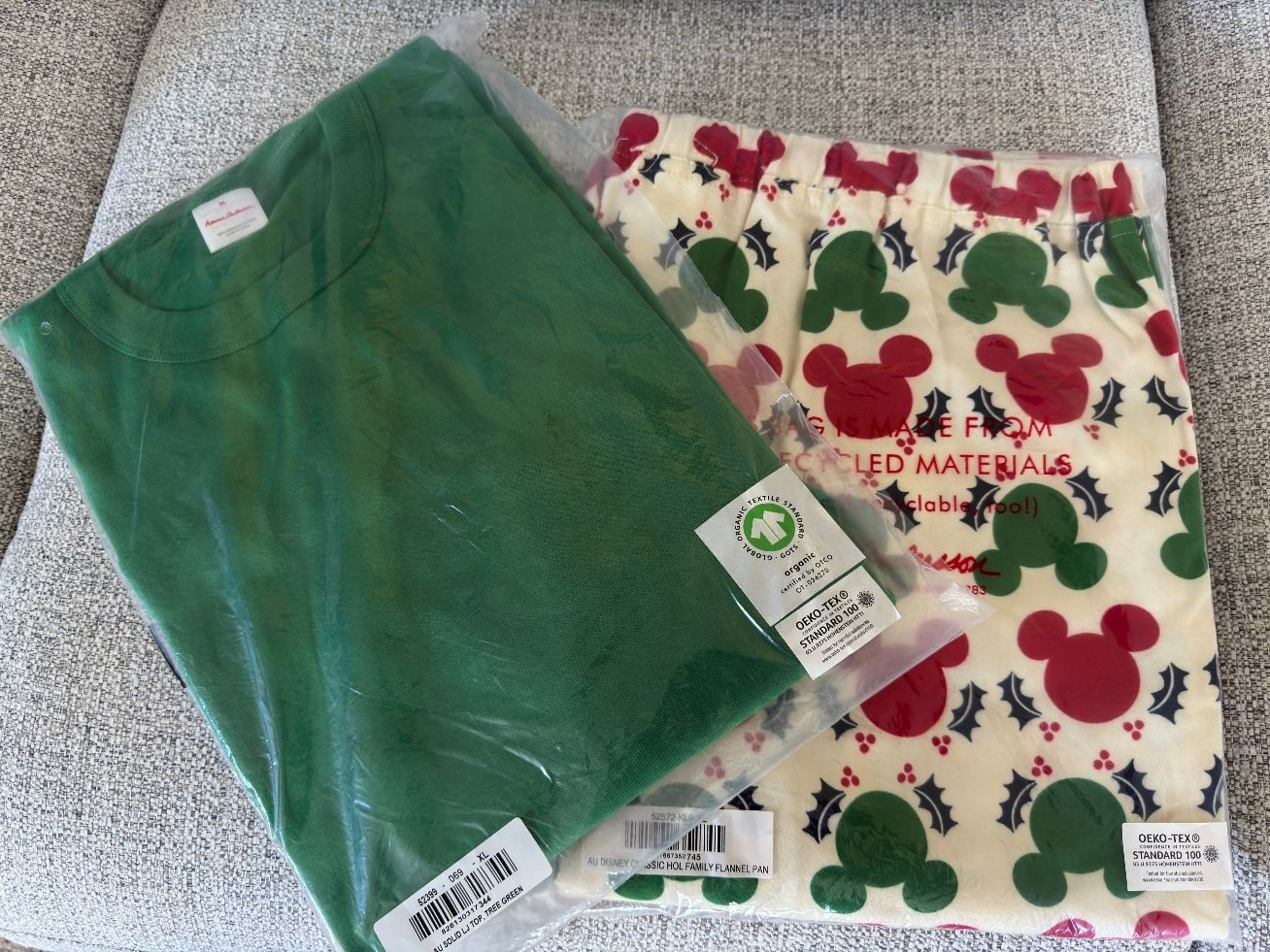 Hanna Andersson Disney Men’s Pajama Set~ XL ~ NEW WITH TAGS, IN ORIGINAL BAGS