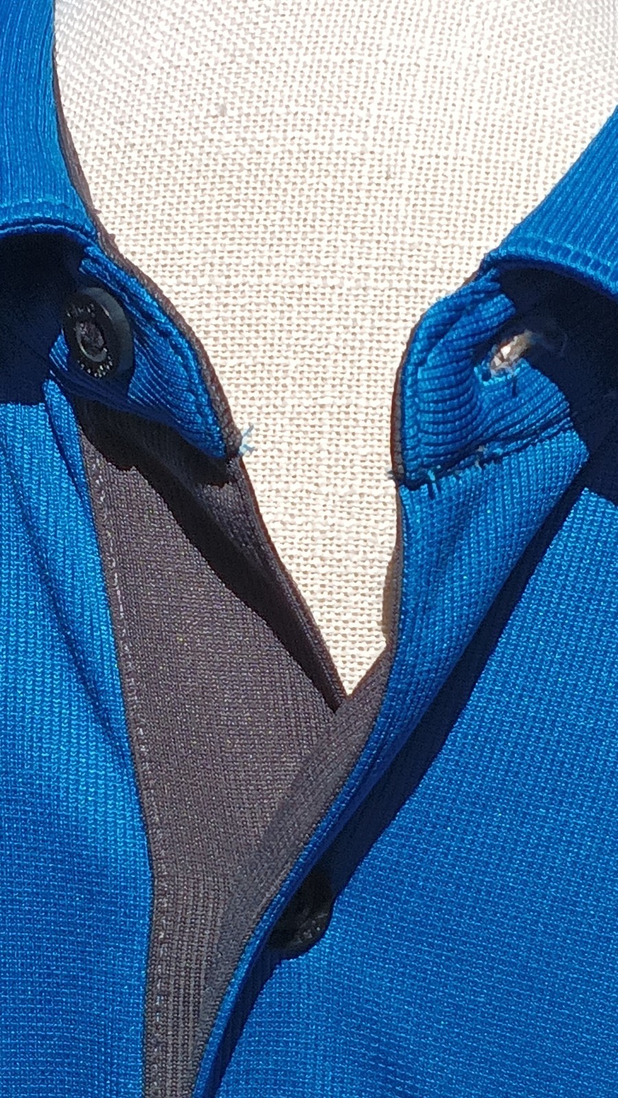 Greg Norman Mens Polo Shirt Turquoise Blue XL Polyester Tiny Spec Flaw, Golf