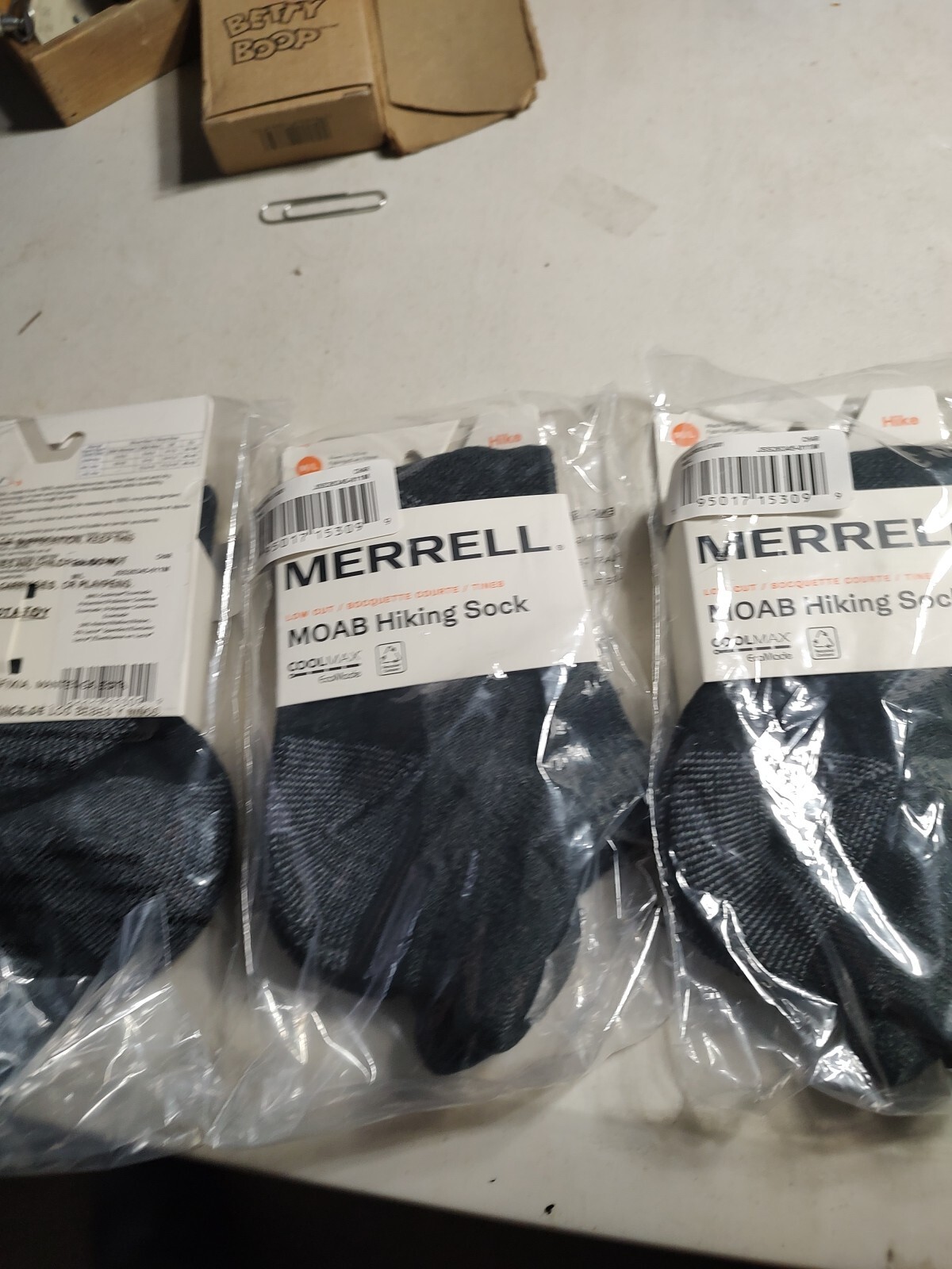 Lot Of 3 Pairs Of Merrell MOAB Low Cut Hiking Socks SZ M/L. . NWT Free Shipping
