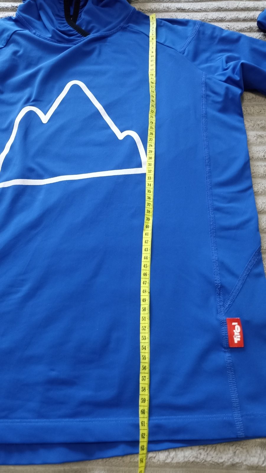 Fischer #LoveTirol Performance Hoodie Men’s S Blue Stretch Ski Running Outdoor