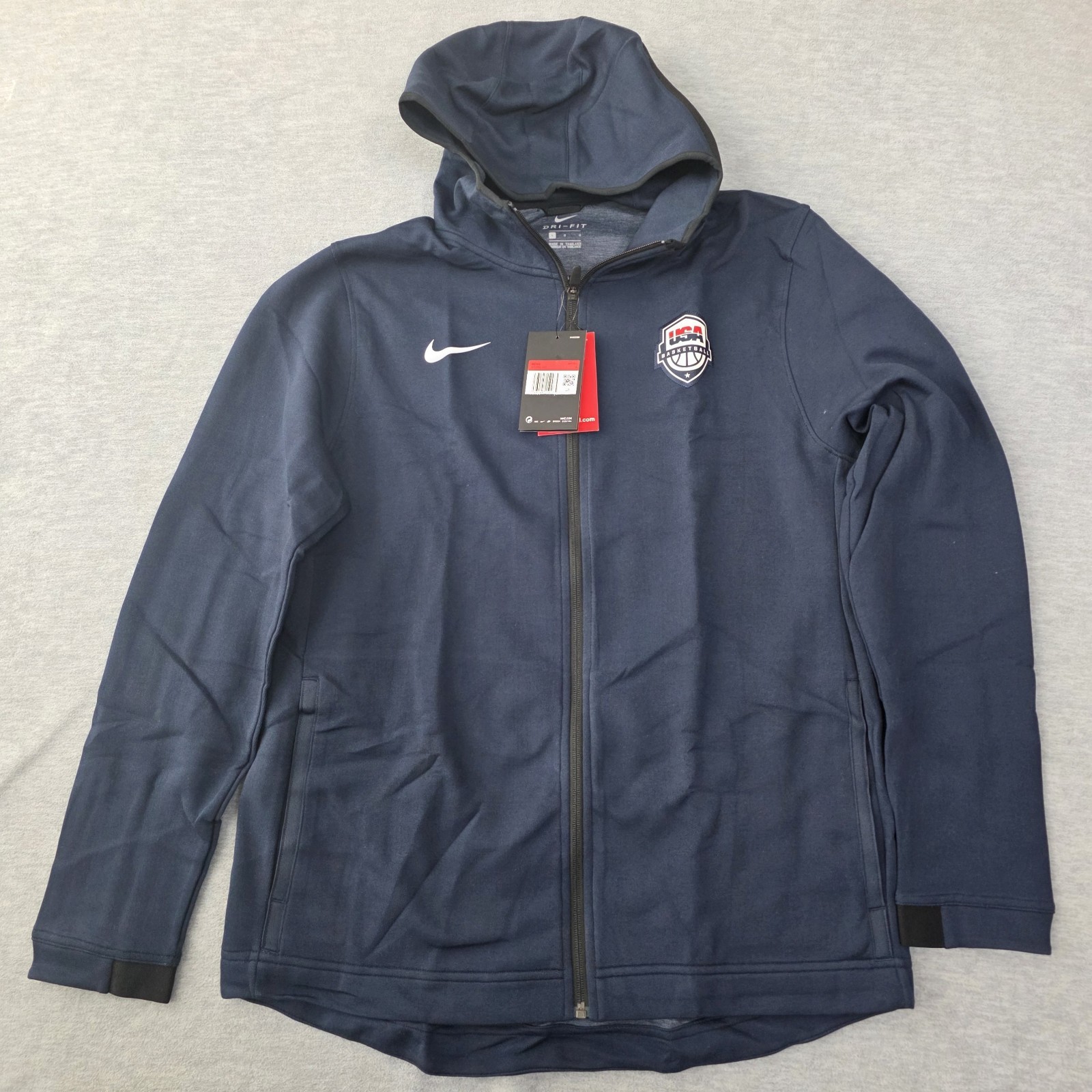 Nike Team USA Basketball Dry Showtime Hoodie Jacket Size LARGE AT4961 451 NEW