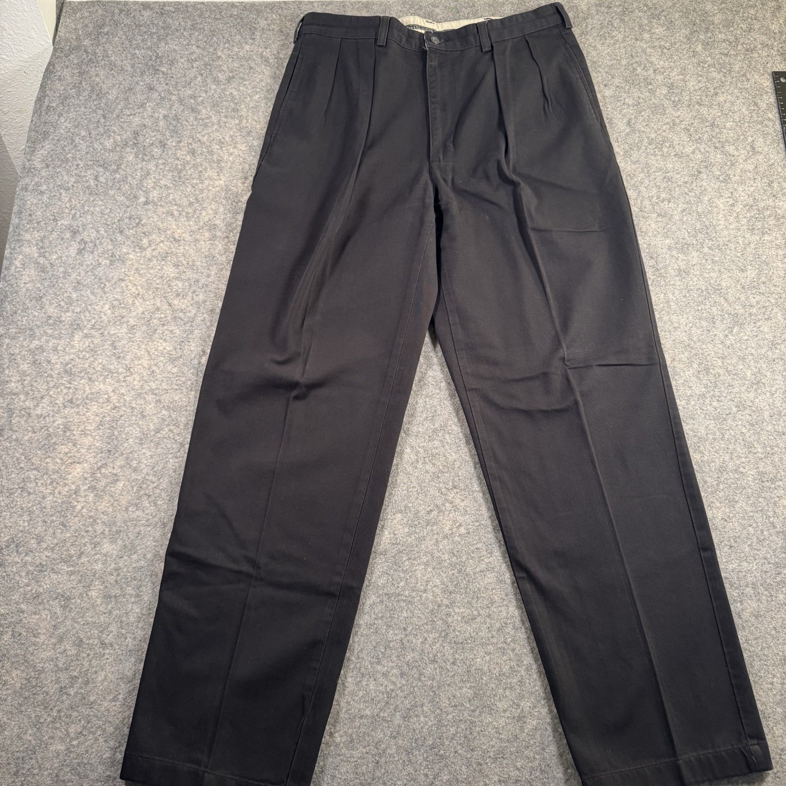 Vintage Polo Ralph Lauren Pants Men’s 35×32 Andrew Chino Pleated Straight Black