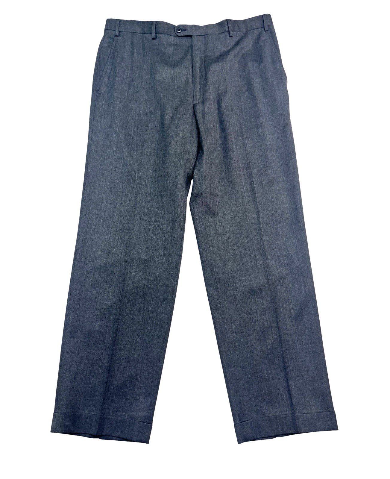 Zanella Italy 38×32 Gray Benny Dress Pants Trousers Flat Front Natural Stretch