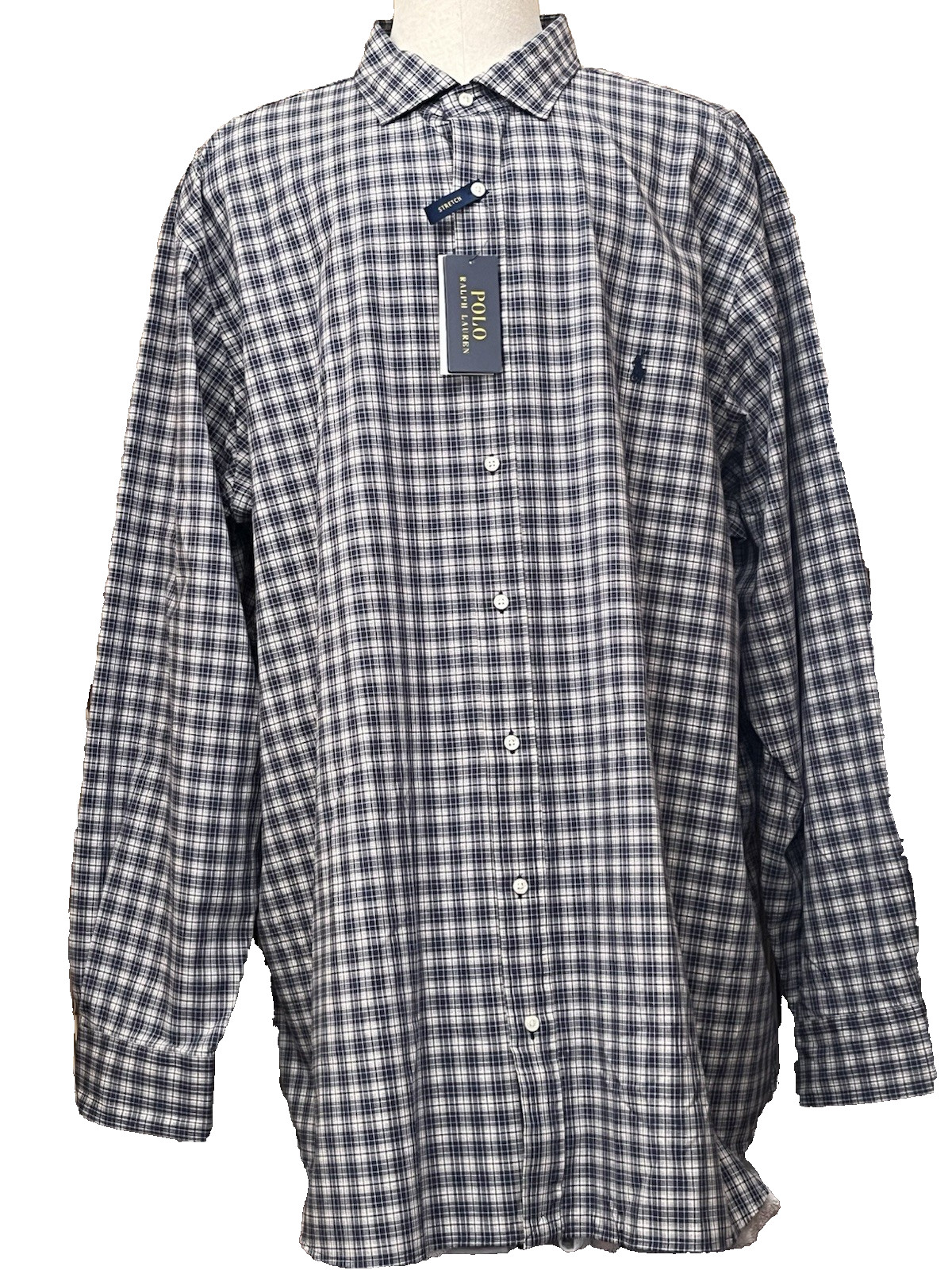 Polo Ralph Lauren Mens LS Shirt-Size 4XB-Classic Fit-NWT-100% Cotton-Big & Tall