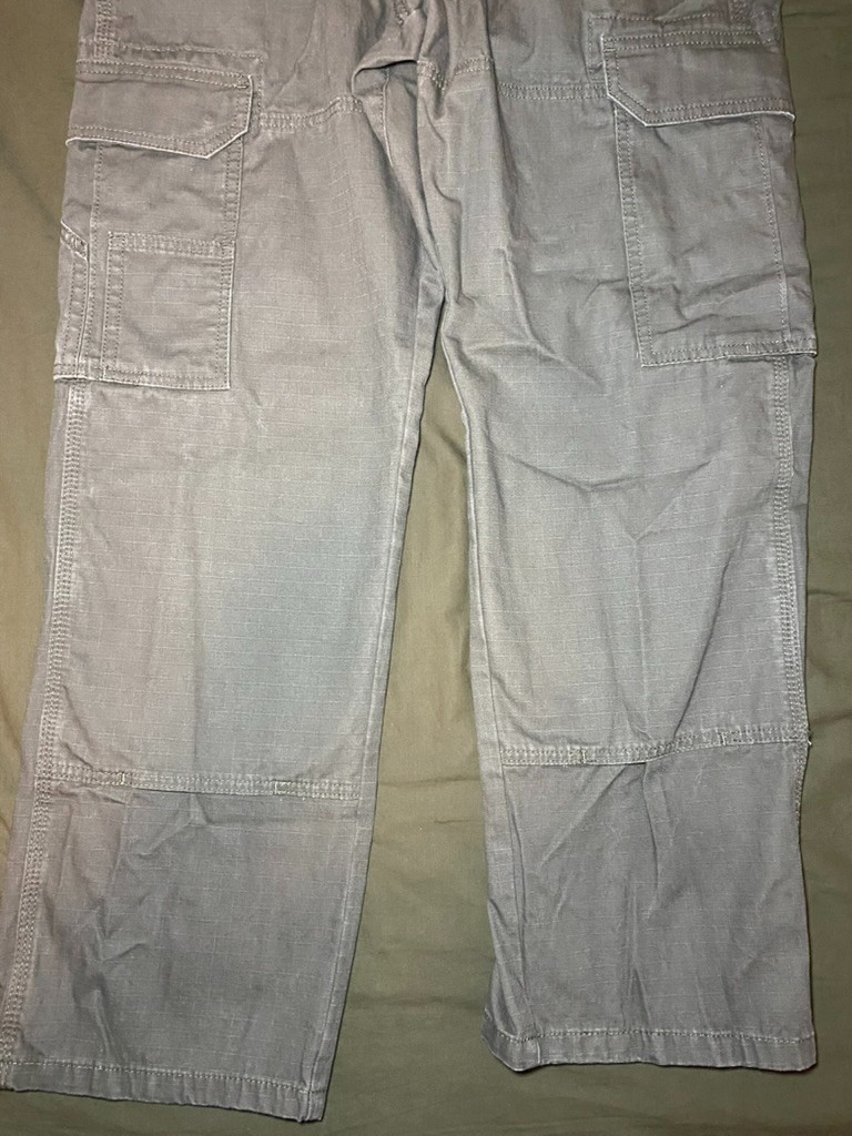 Wrangler RIGGS Workwear Men’s Grey Cargo Pants Relaxed Fit Canvas Cotton 34×30