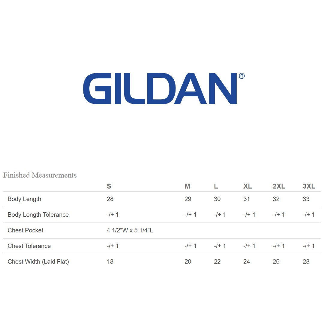 Gildan G530 Unisex Grown USA Heavy Cotton Short Sleeve Top Pocket T-Shirt
