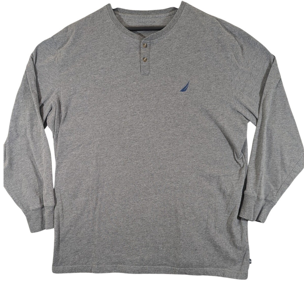 Nautica Sleepwear Shirt Men’s XXL Long Sleeve Gray