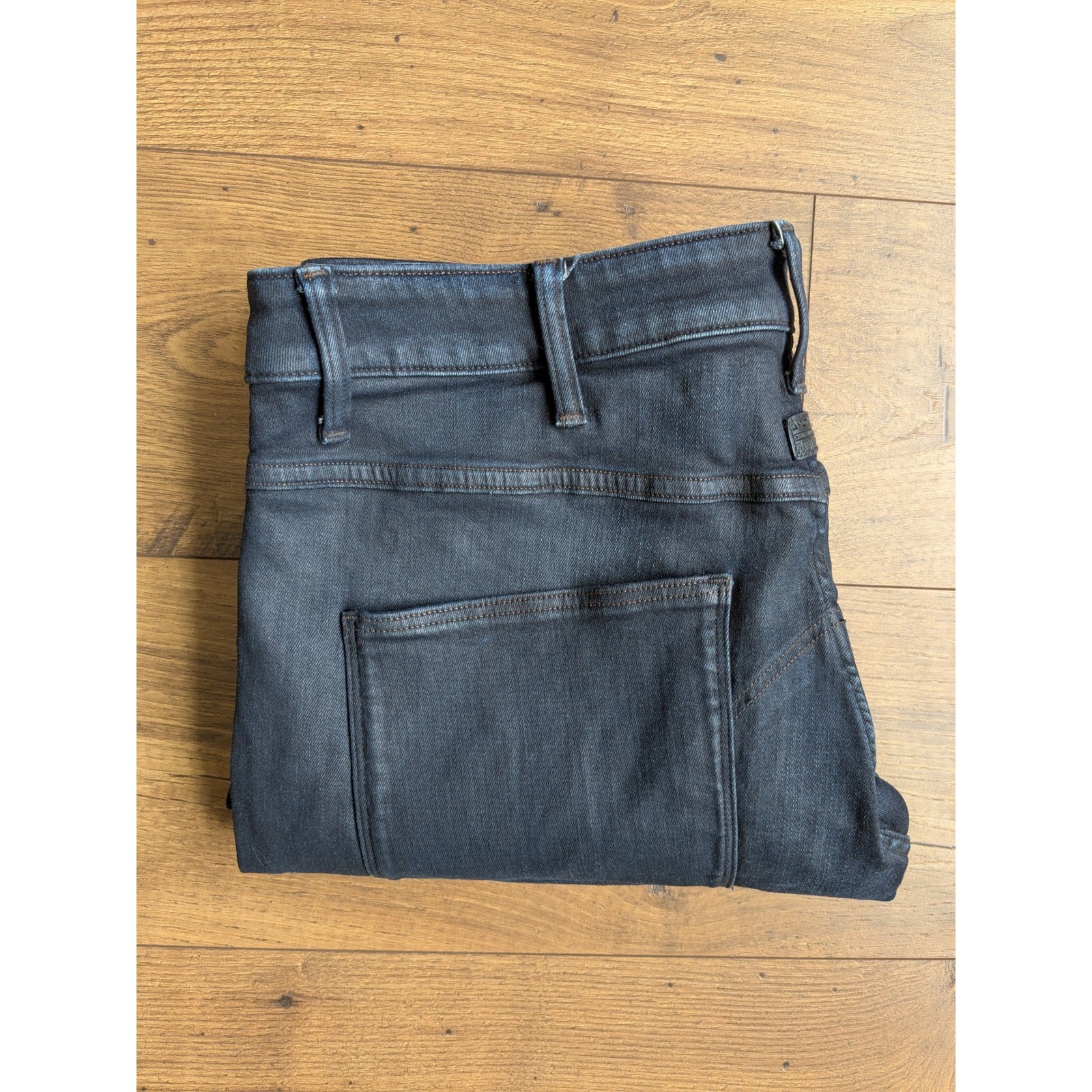 G-Star Raw 5620 3D Slim Elwood Moto Jeans Dark Coated Stretch Men 34×36 (34×33)