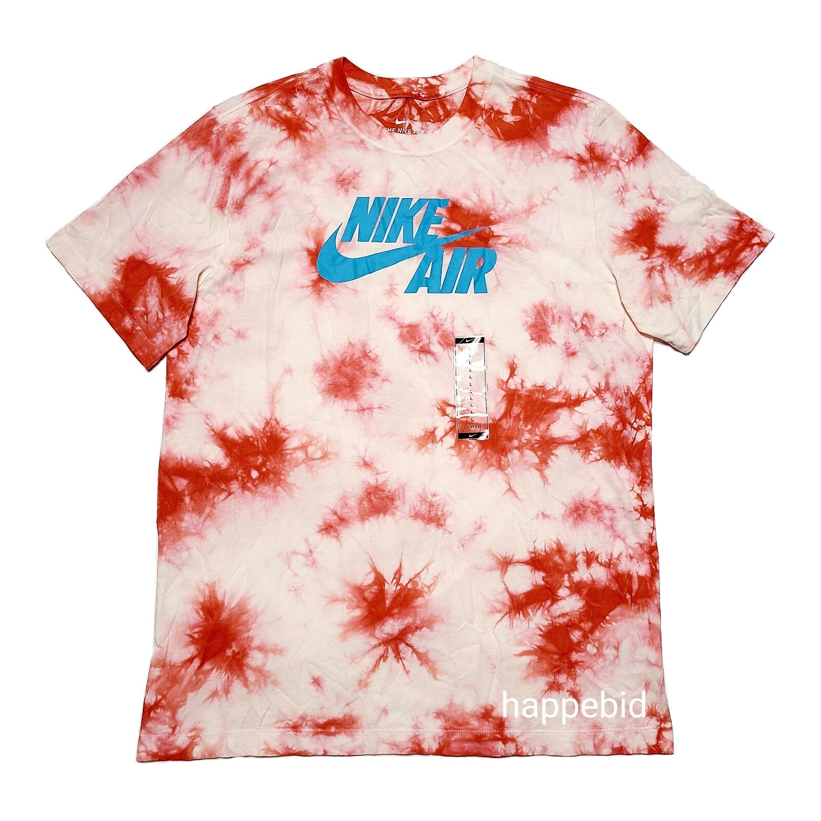 BRAND NEW NWT Nike Air Tie Dye T-Shirt Red Pink BQ0079-100 Men L Fast Shipping