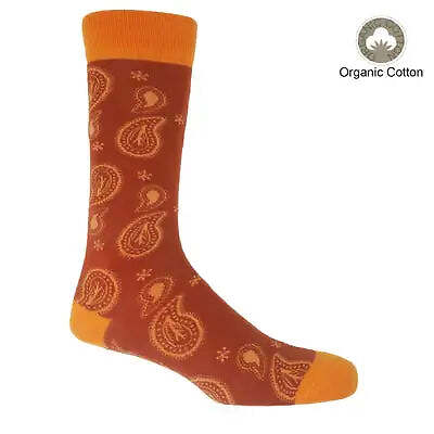 Peper Harow Paisley Men’s Organic Cotton Socks- One Size ( UK 6-13 )