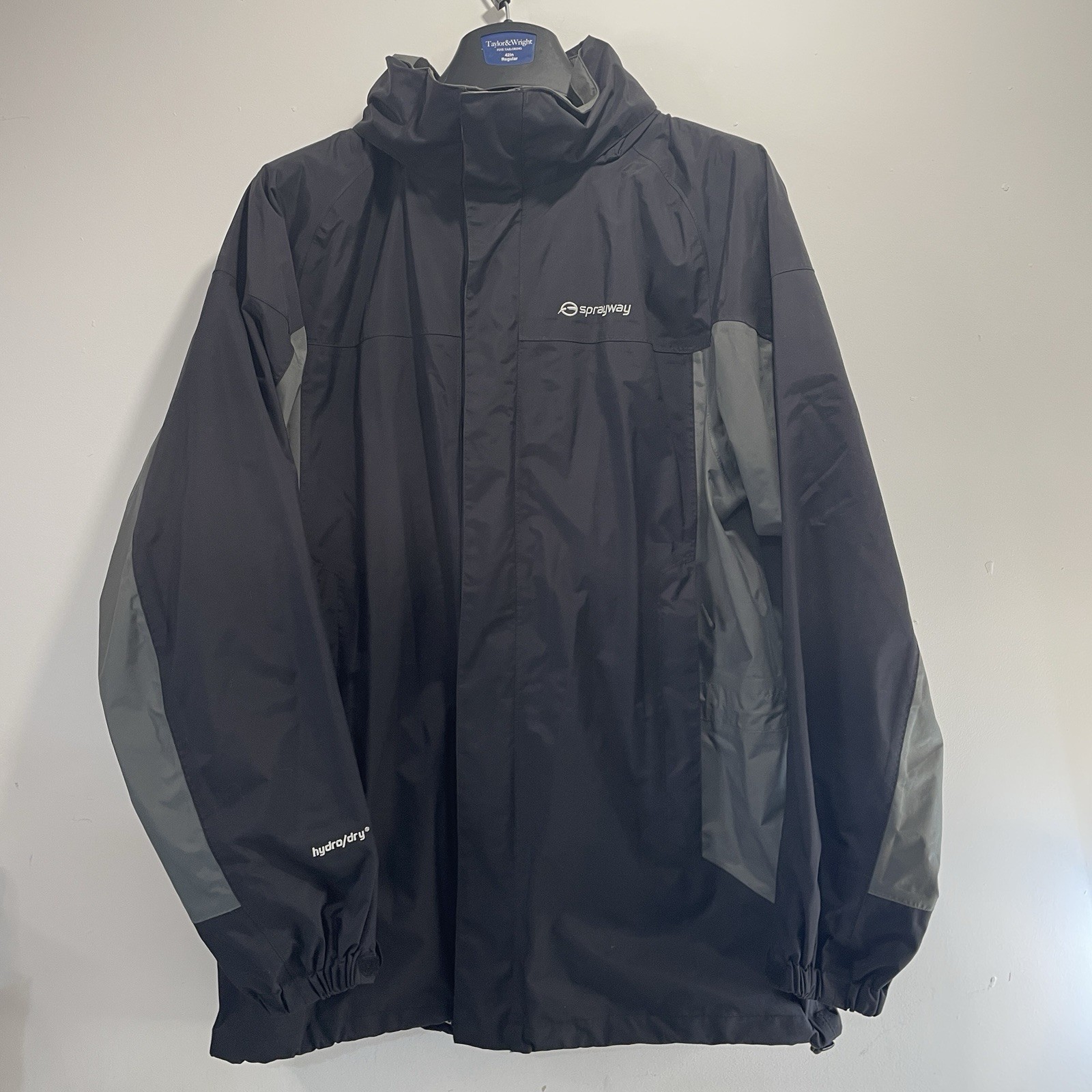 Sprayway Hydro Dry Munro Jacket Men’s Medium Black Hooded Waterproof Windproof