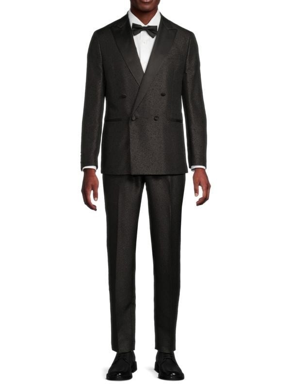 Karl Lagerfeld Modern fit Double Breasted Tuxedo 38 S 31W NEW $495 ASTE2LSB0009