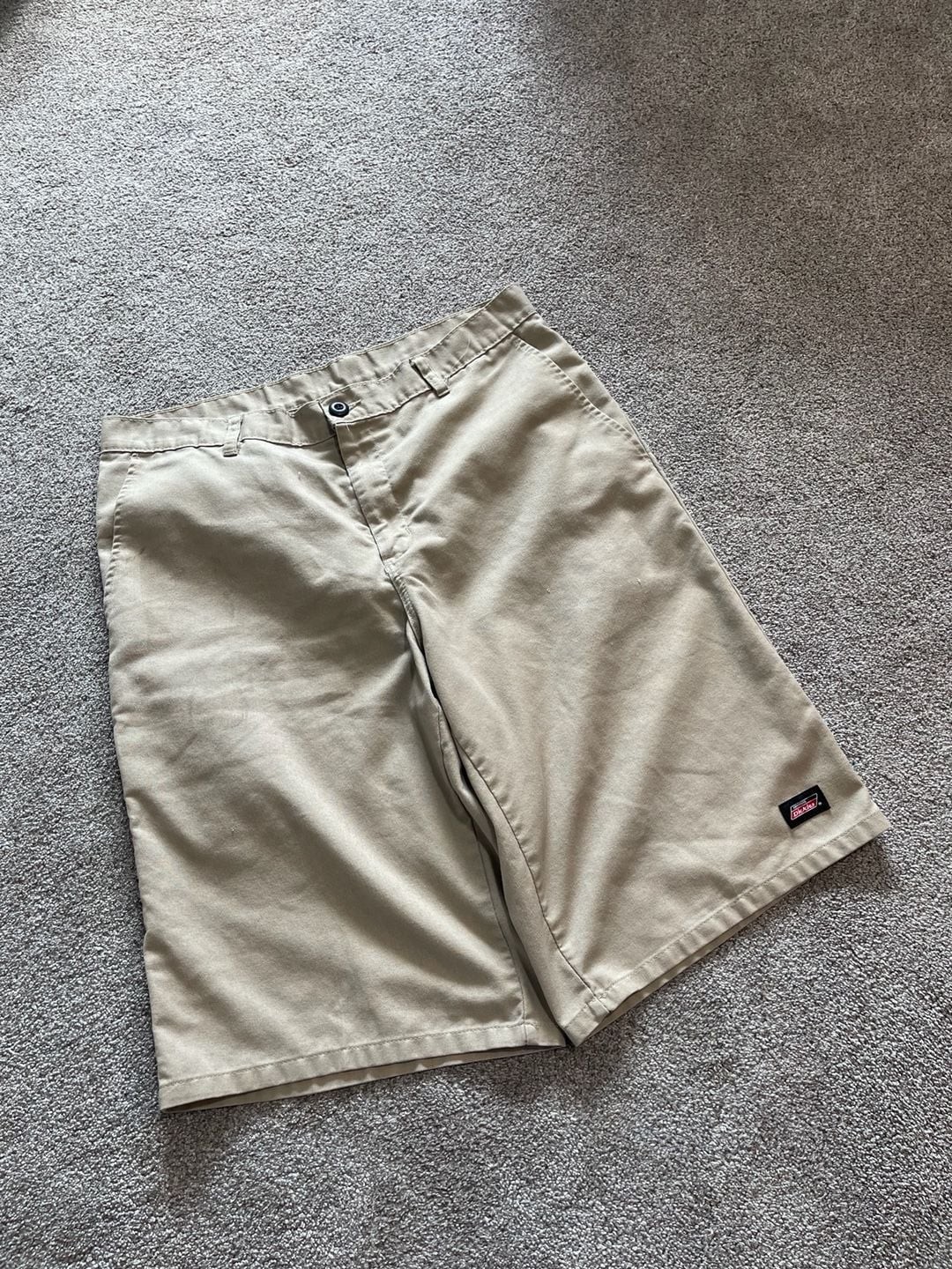 Genuine Dickies Men’s Khaki Flat Front Work Chino Shorts