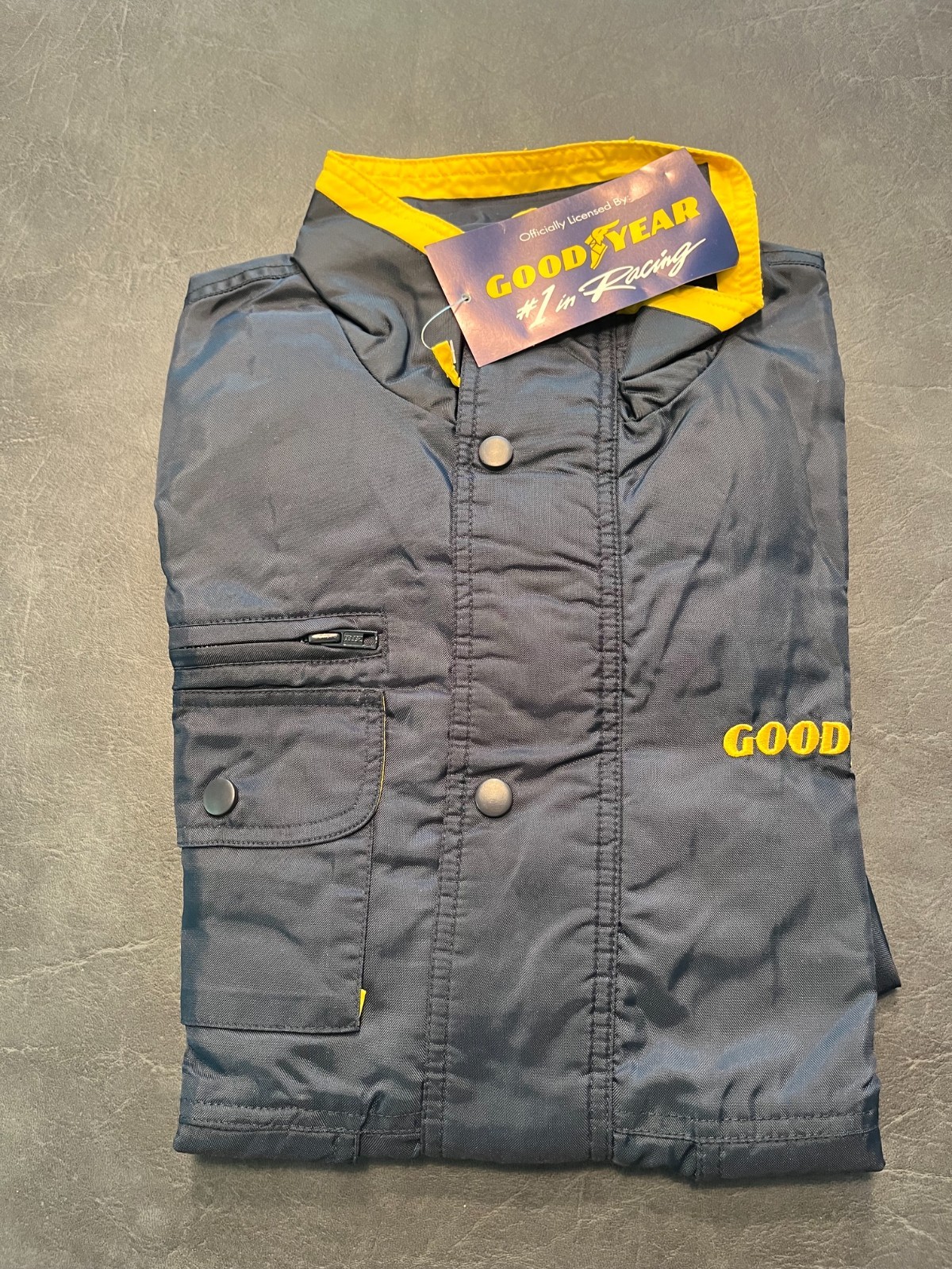 Vintage Goodyear Racing Swingster Windbreaker Multi Pocket Jacket Medium