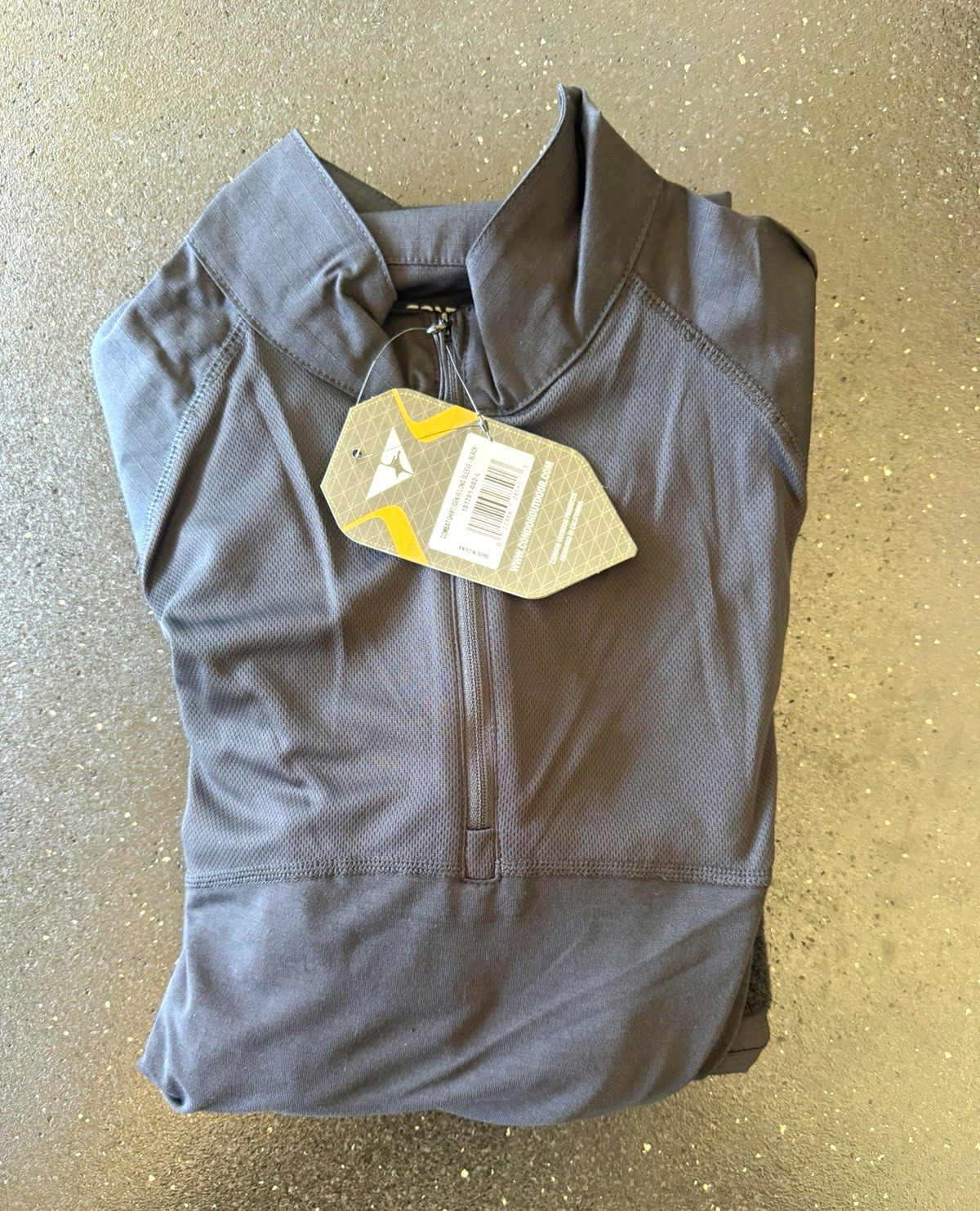 Eddie Bauer Travex Men’s Gray L 1/4 Zip Mock Neck Polyester Pullover Activewear