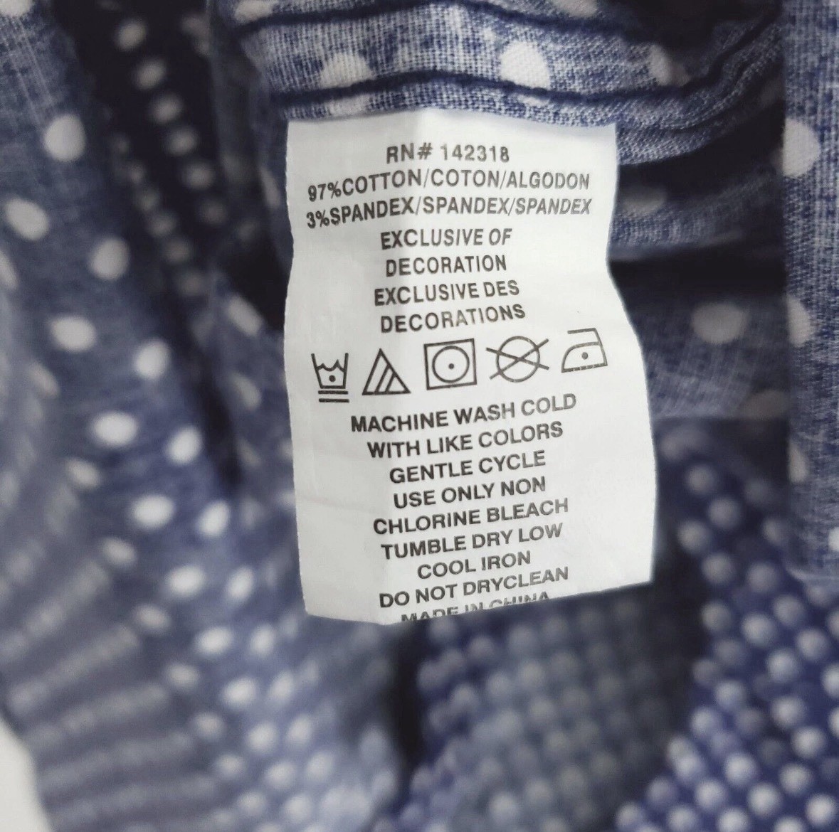 Stunning Mens Nick Graham Polka Dot Button Down Shirt Small