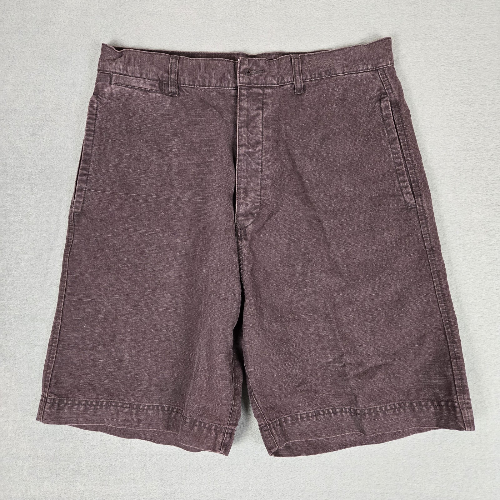 VTG Banana Republic Shorts Mens 36 Purple Linen Blend Chino Safari Field *READ