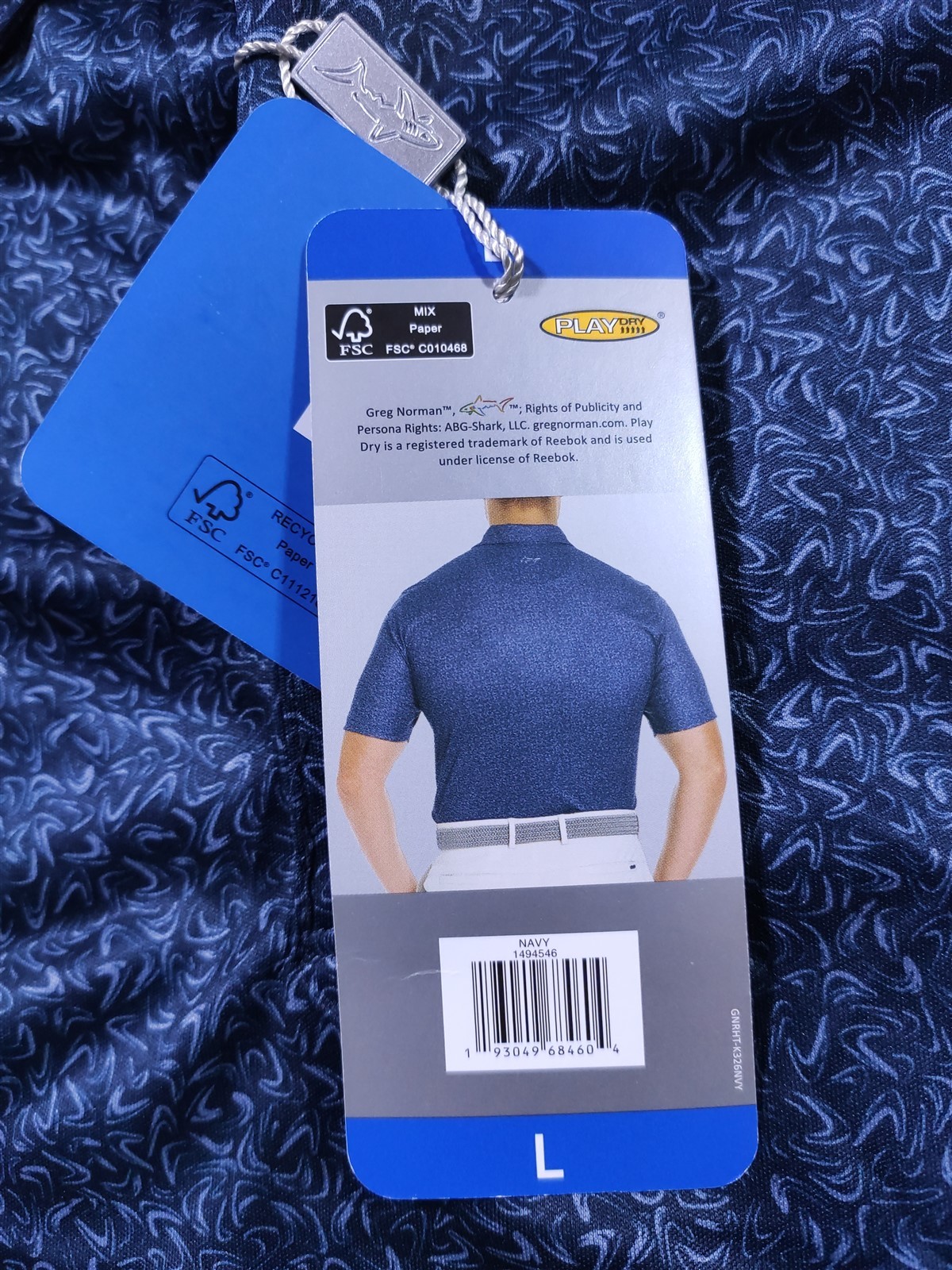Greg Norman Shirt Adult Large Blue 3 Button ML75 Play Dry Cooling Polo Mens