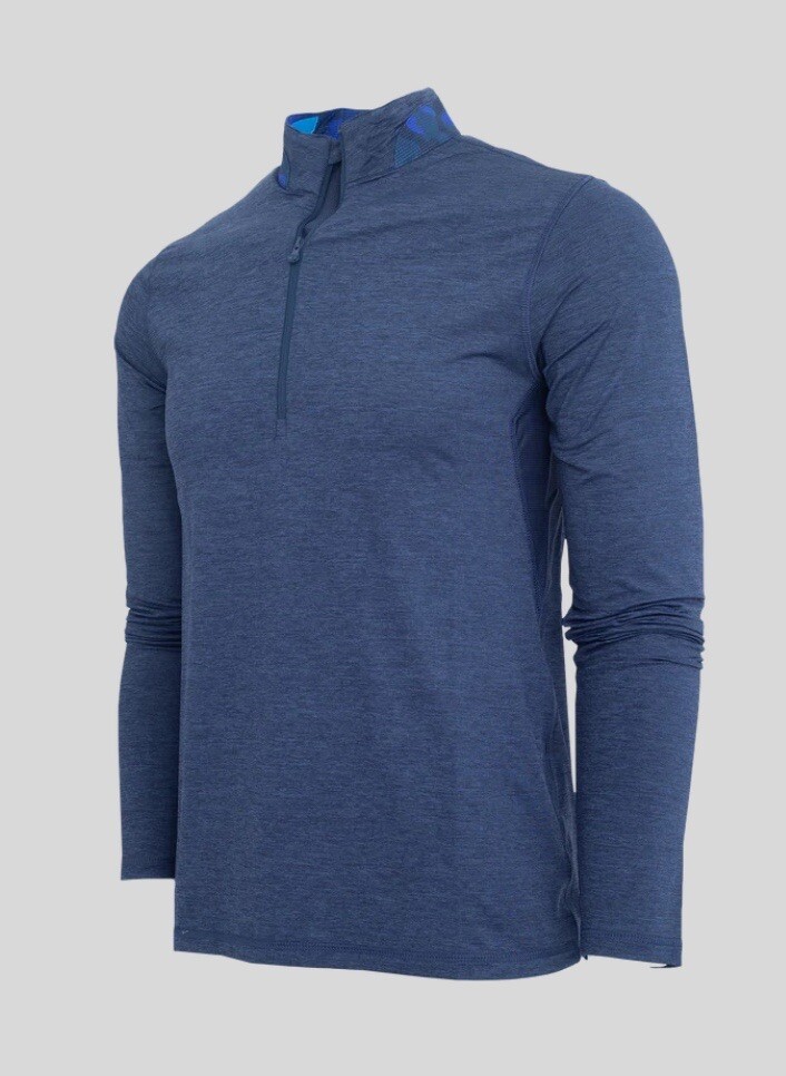 Greyson Men’s Guide Sport Quater Zip Maltese Blue, Pick Your Size