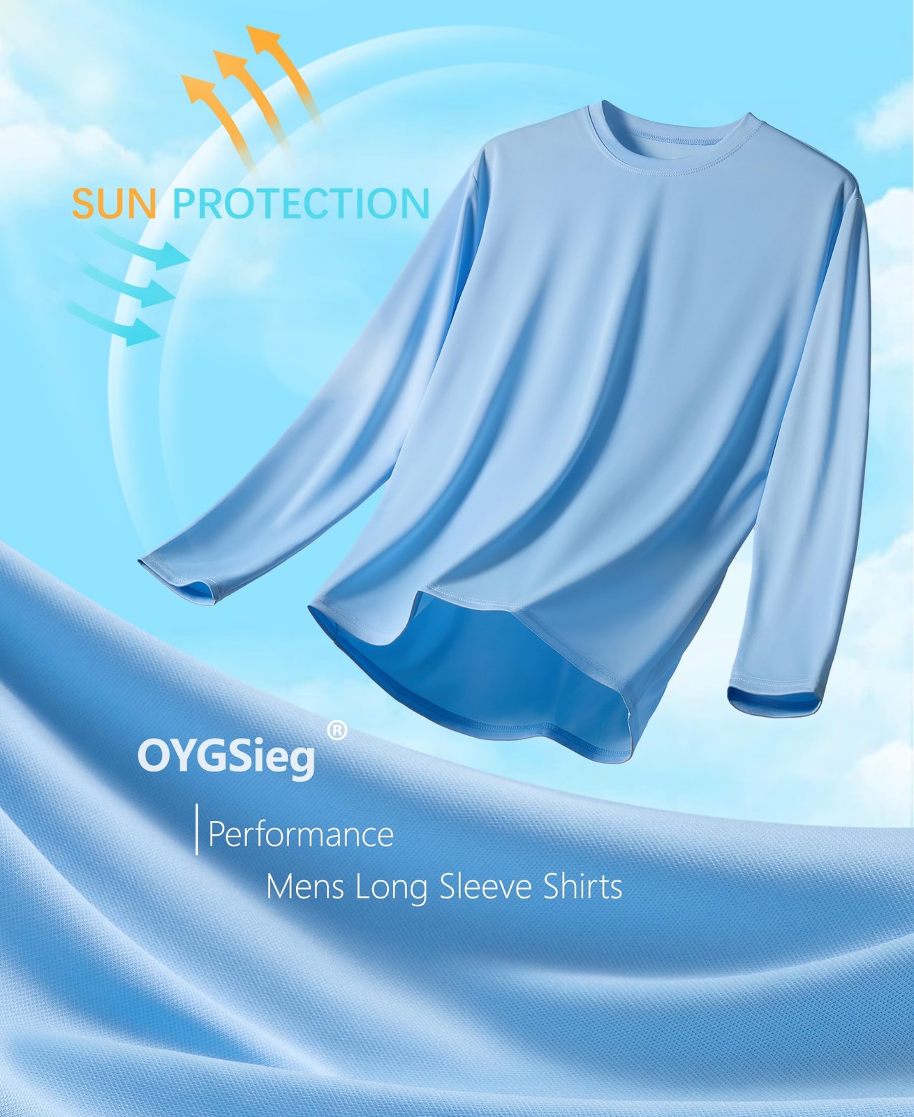 6 Pack Long Sleeve Shirts for Men Moisture Wicking UPF SPF Sun Protection Tee…