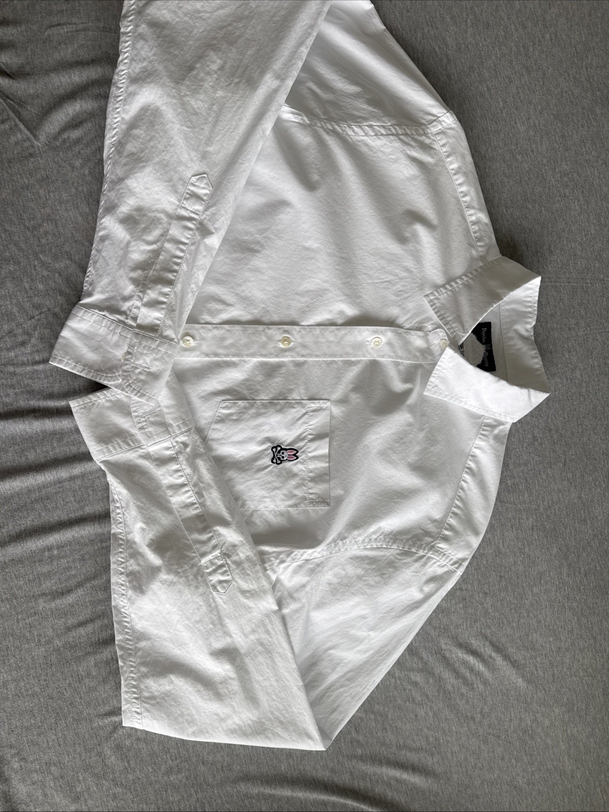 Psycho Bunny Long Sleeve White Buttom Down Large Shirt Large