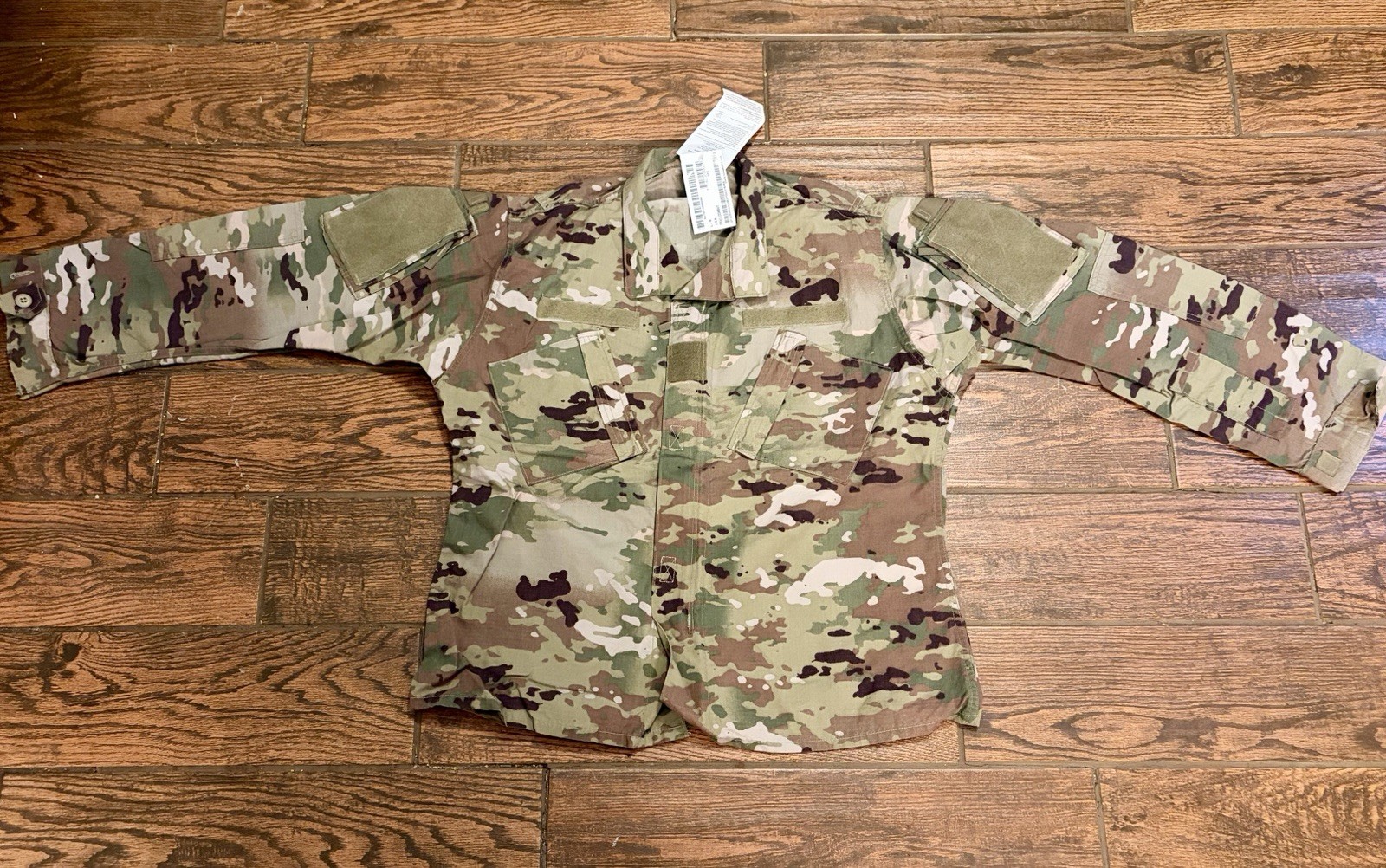 Men’s OCP Camouflage ACU Combat Coat, Large Regular, Insect Repellent