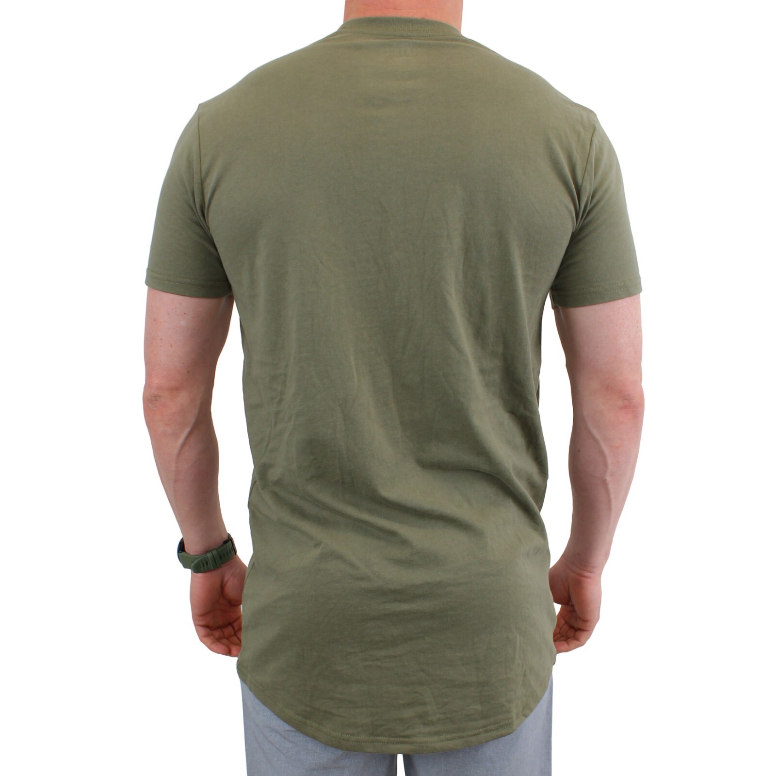 True Classic Mens Short Sleeve Shirt Longer Length Lightweight Cotton