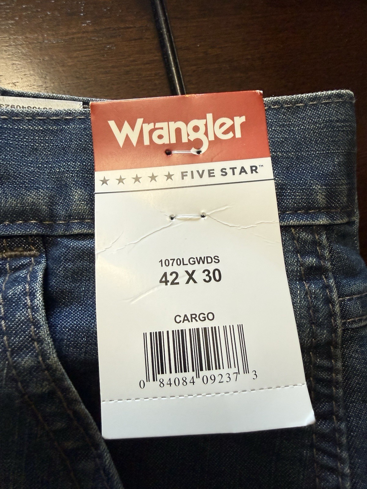 🔥Wrangler Men’s Cargo Jeans 6 Pocket – Relaxed Fit – 1070LGWDS Sz 42×30