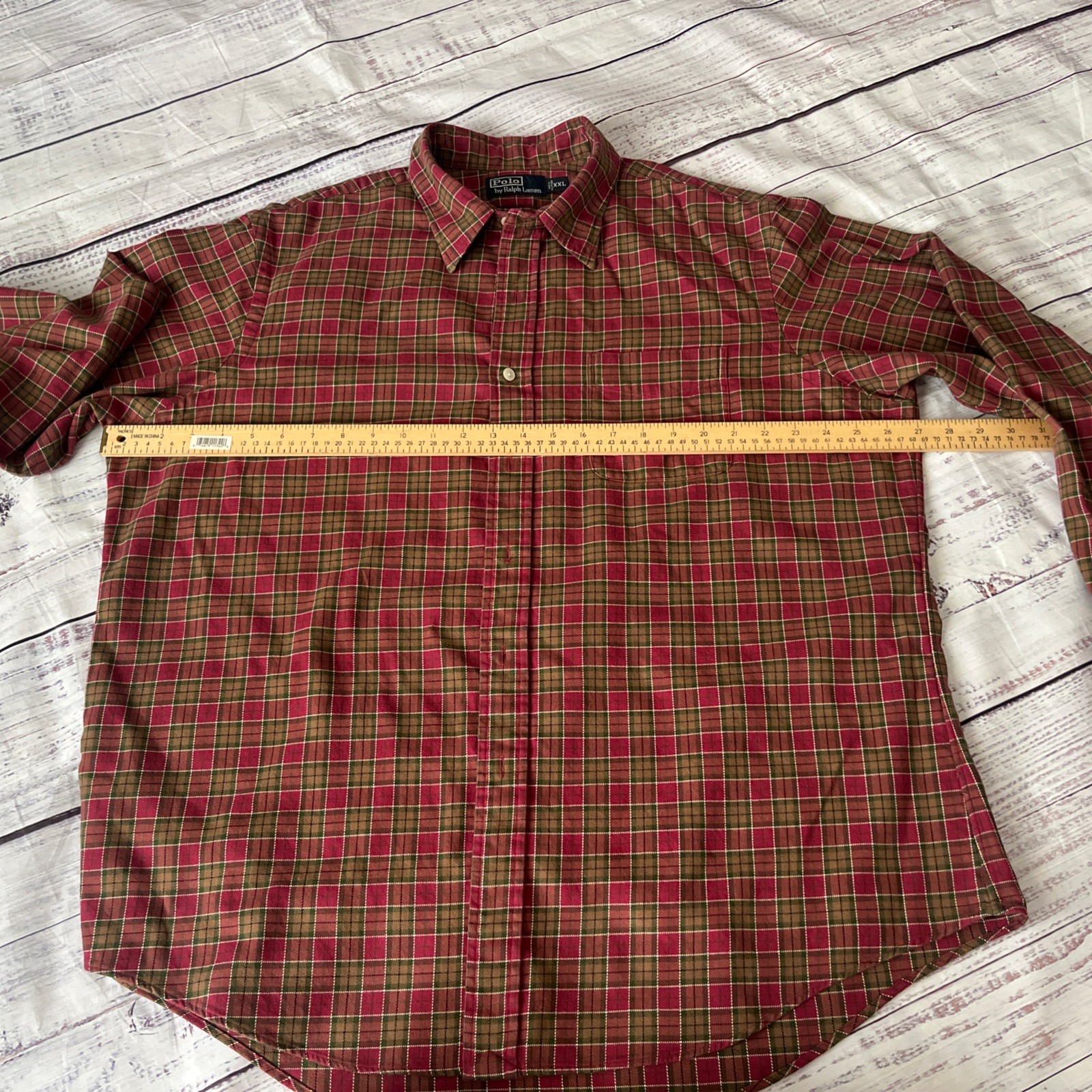POLO Ralph Lauren Button Down Plaid Flannel Shirt 2XL
