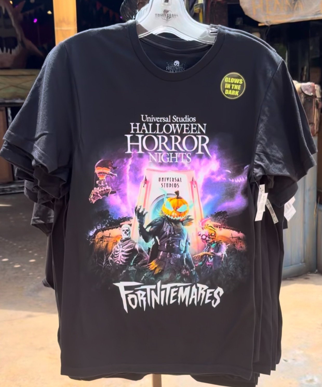 Universal Halloween Horror Nights HHN GITD Fortnite Fortnitemares Shirt 2XL NWT
